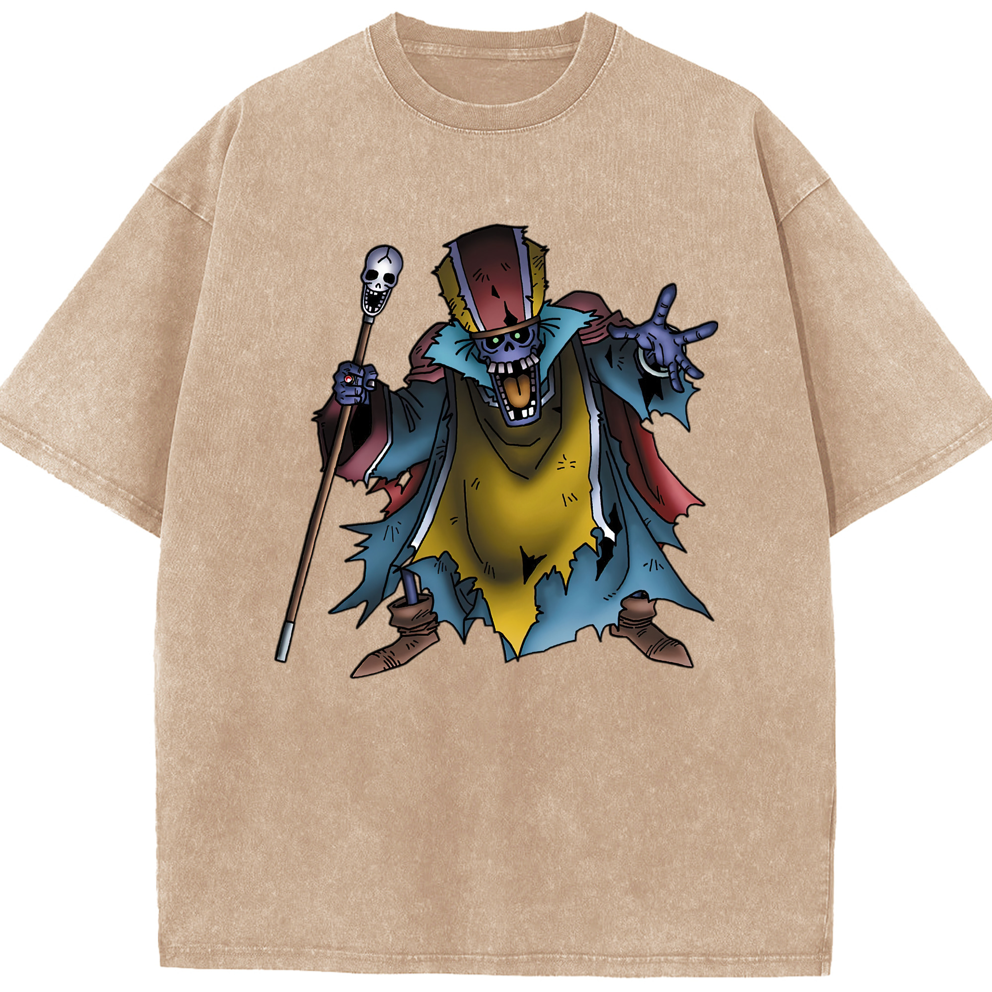 （画像用） ドラゴンクエスト Doragon Kuesuto Dragon Quest 綿100% ヴィンテージ風 半袖Tシャツ（フロントプリント）