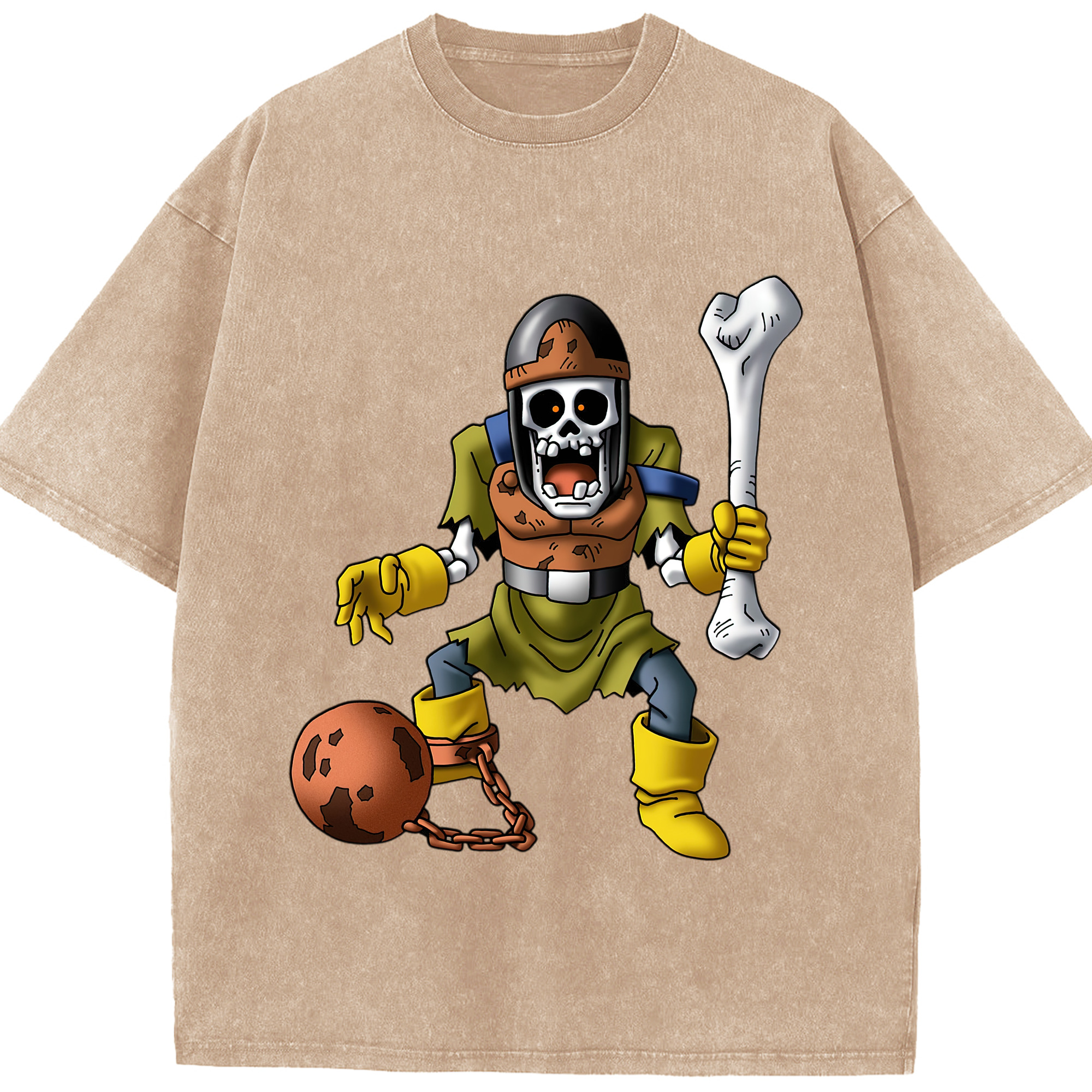 （画像用） ドラゴンクエスト Doragon Kuesuto Dragon Quest 綿100% ヴィンテージ風 半袖Tシャツ（フロントプリント）