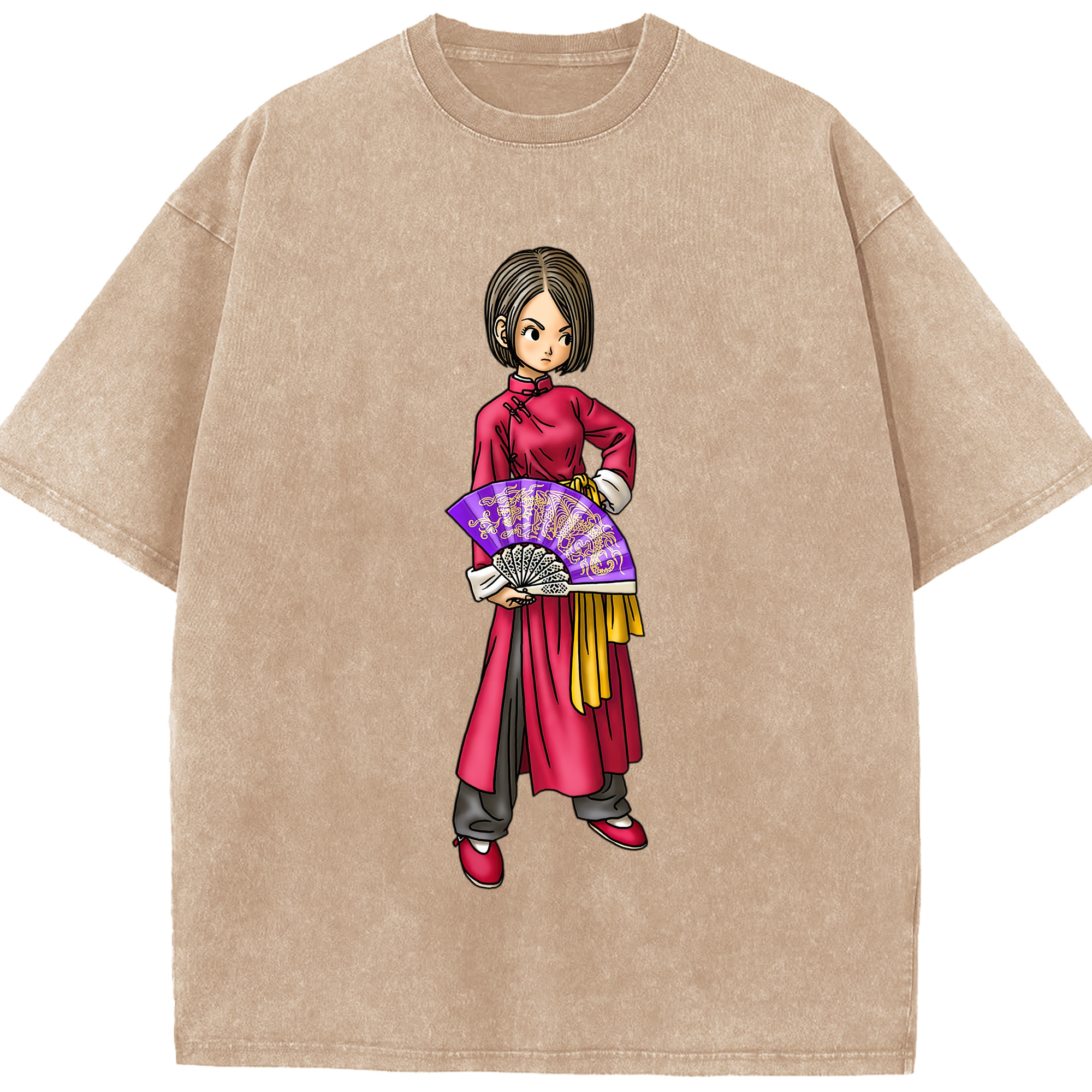 （画像用） ドラゴンクエスト Doragon Kuesuto Dragon Quest 綿100% ヴィンテージ風 半袖Tシャツ（フロントプリント）