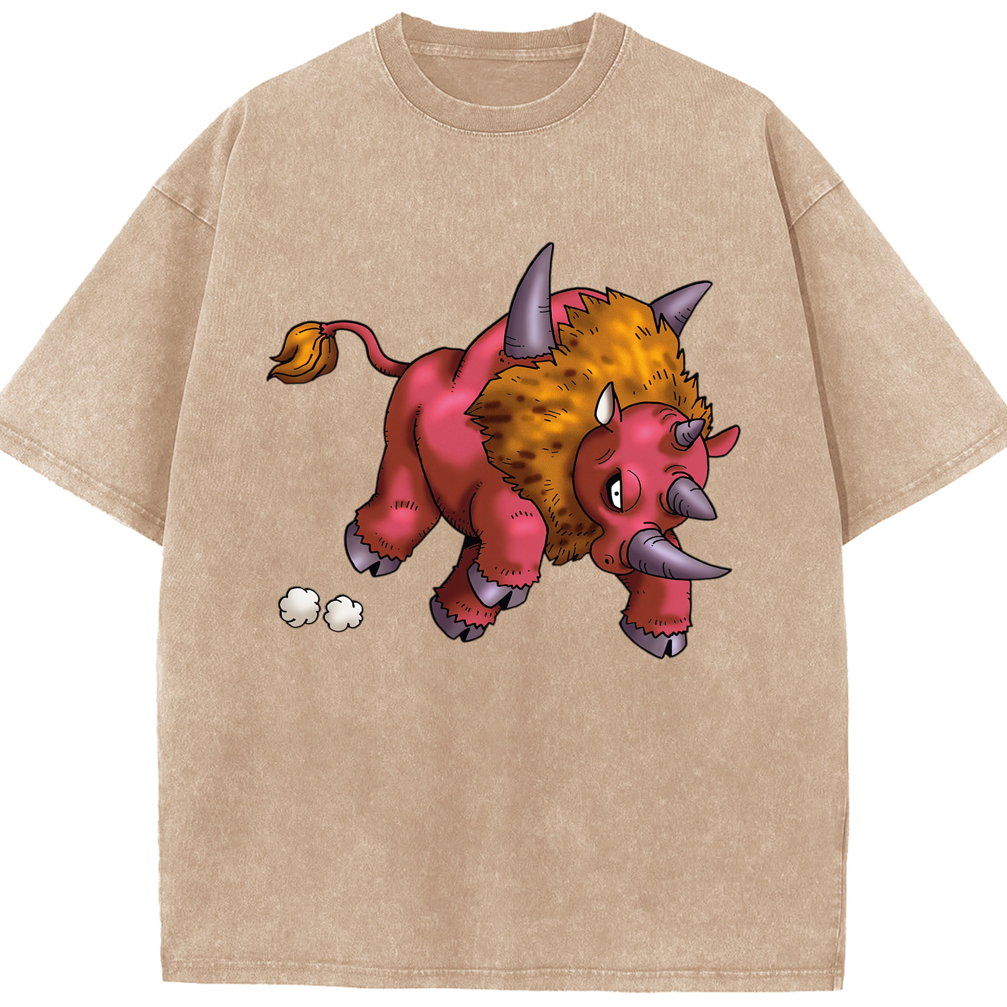 （画像用） ドラゴンクエスト Doragon Kuesuto Dragon Quest 綿100% ヴィンテージ風 半袖Tシャツ（フロントプリント）