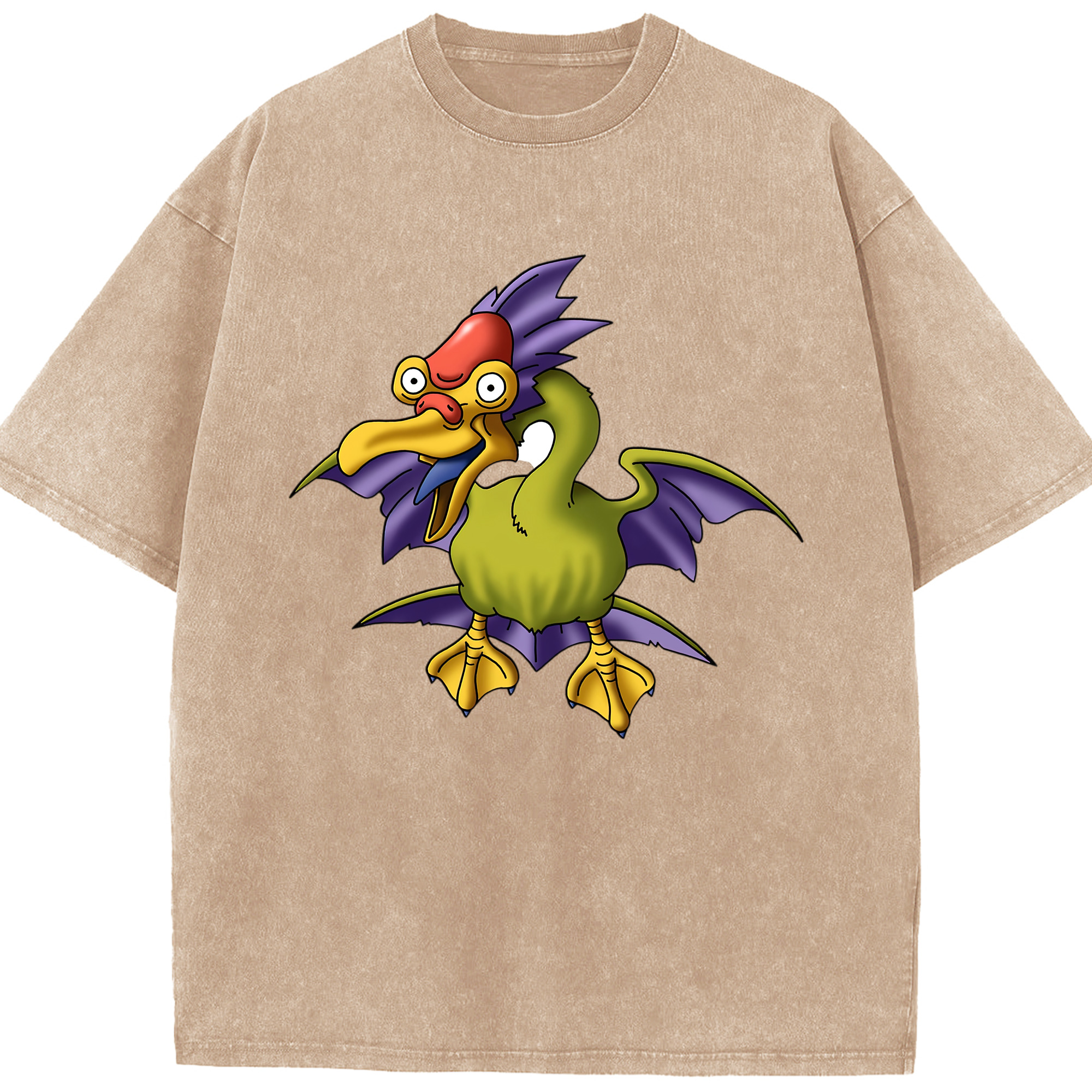 （画像用） ドラゴンクエスト Doragon Kuesuto Dragon Quest 綿100% ヴィンテージ風 半袖Tシャツ（フロントプリント）