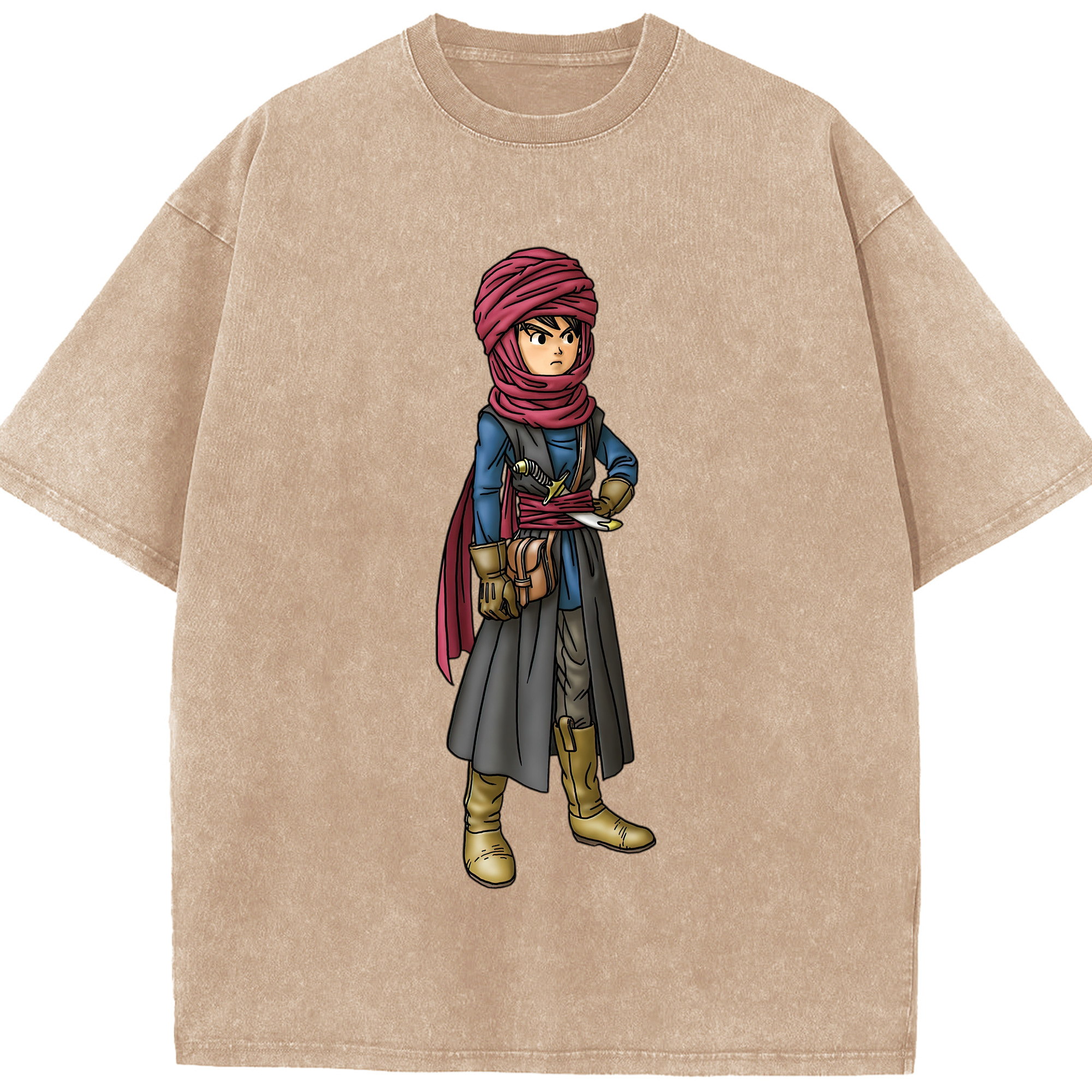 （画像用） ドラゴンクエスト Doragon Kuesuto Dragon Quest 綿100% ヴィンテージ風 半袖Tシャツ（フロントプリント）