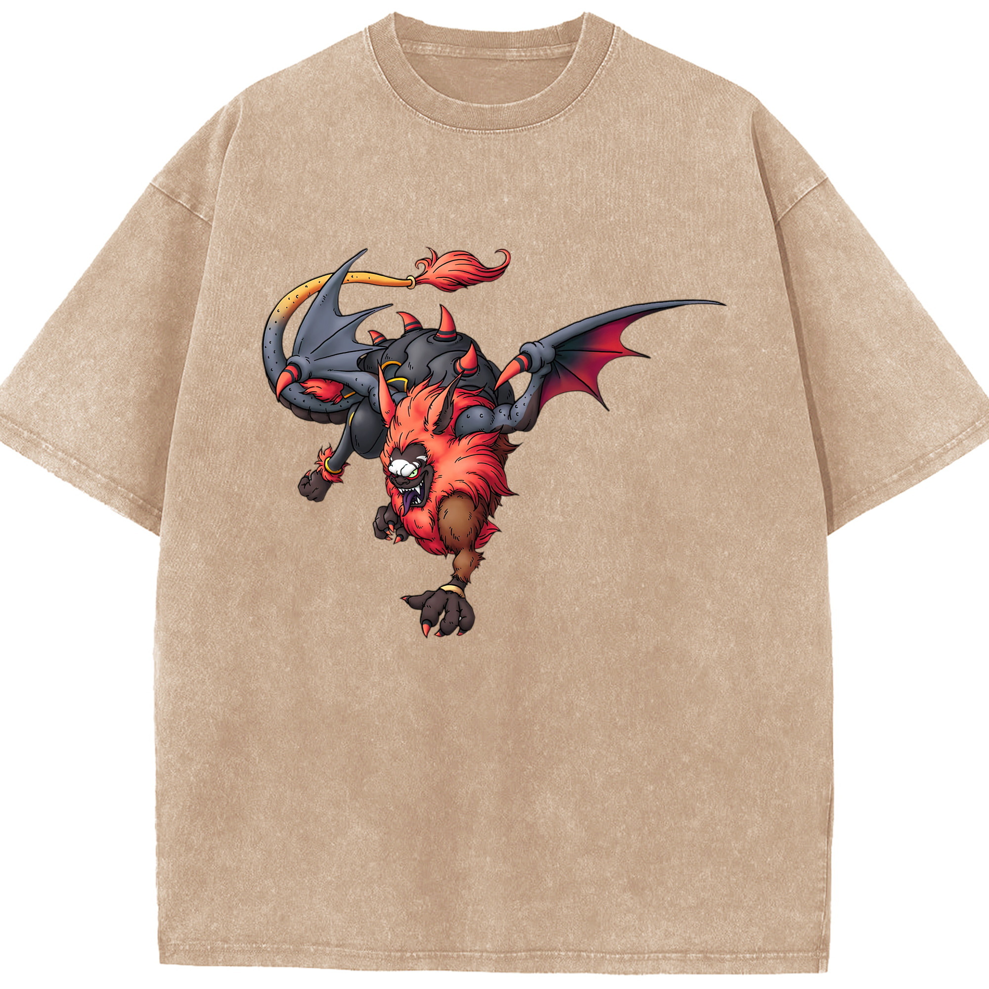 （画像用） ドラゴンクエスト Doragon Kuesuto Dragon Quest 綿100% ヴィンテージ風 半袖Tシャツ（フロントプリント）