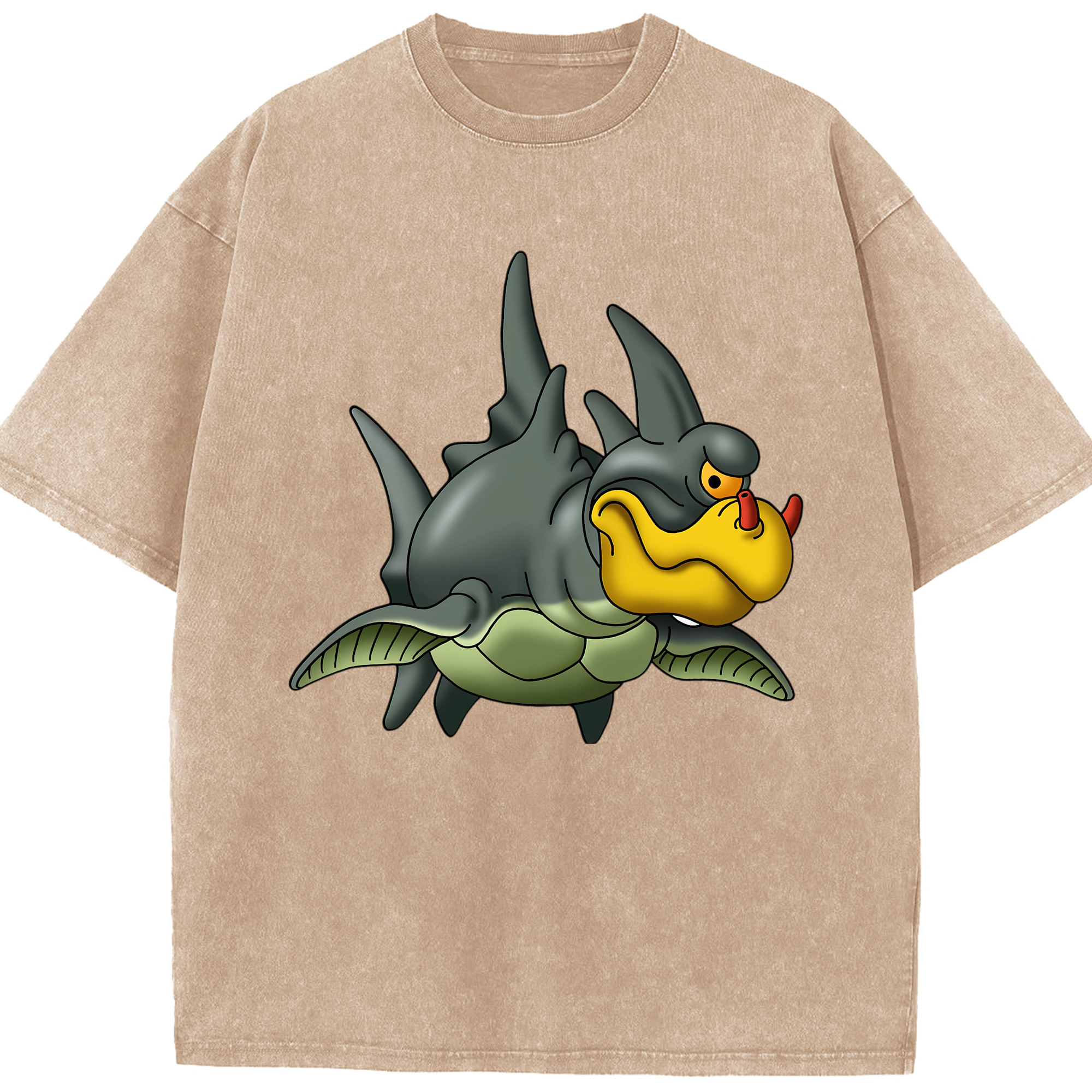 （画像用） ドラゴンクエスト Doragon Kuesuto Dragon Quest 綿100% ヴィンテージ風 半袖Tシャツ（フロントプリント）