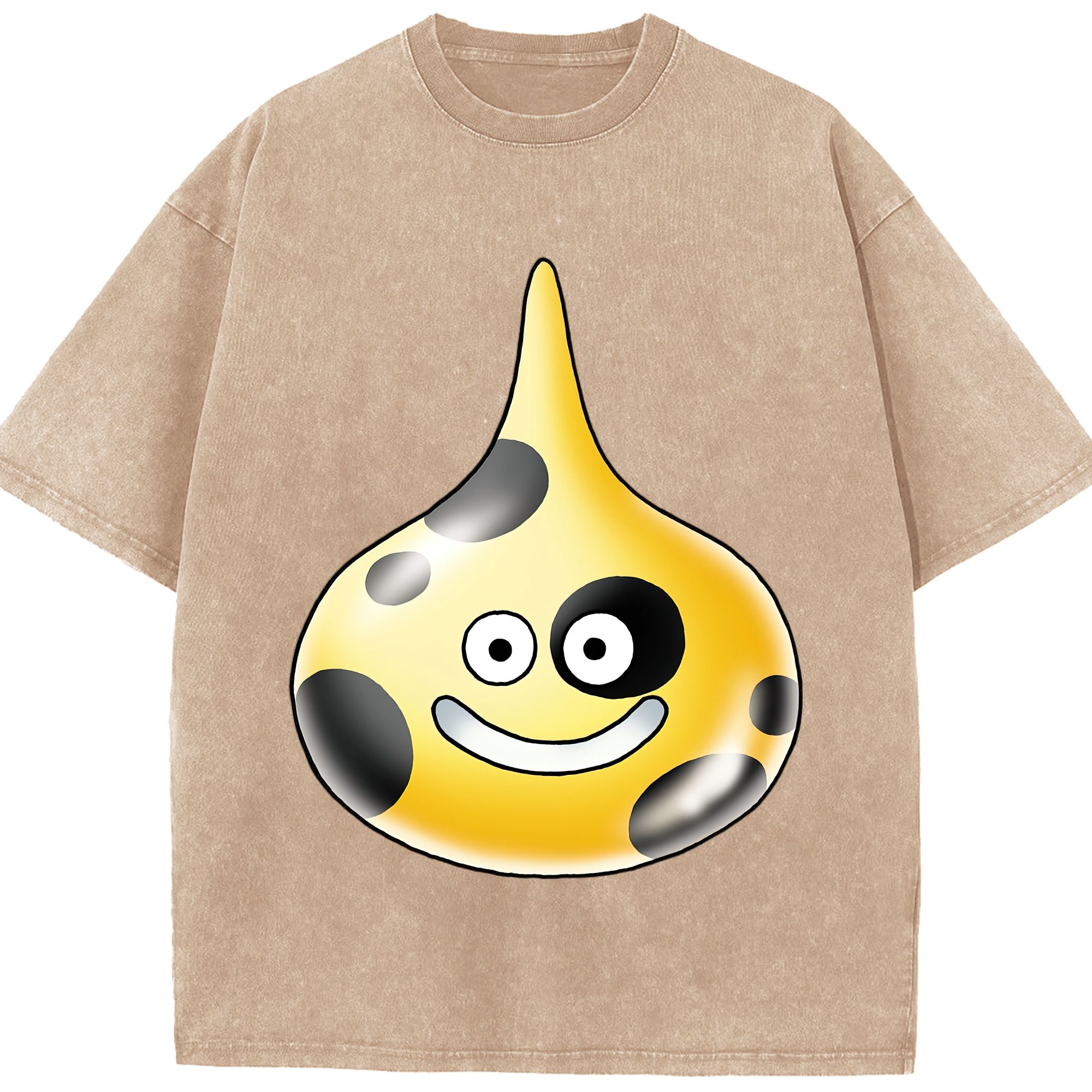 （画像用） ドラゴンクエスト Doragon Kuesuto Dragon Quest 綿100% ヴィンテージ風 半袖Tシャツ（フロントプリント）