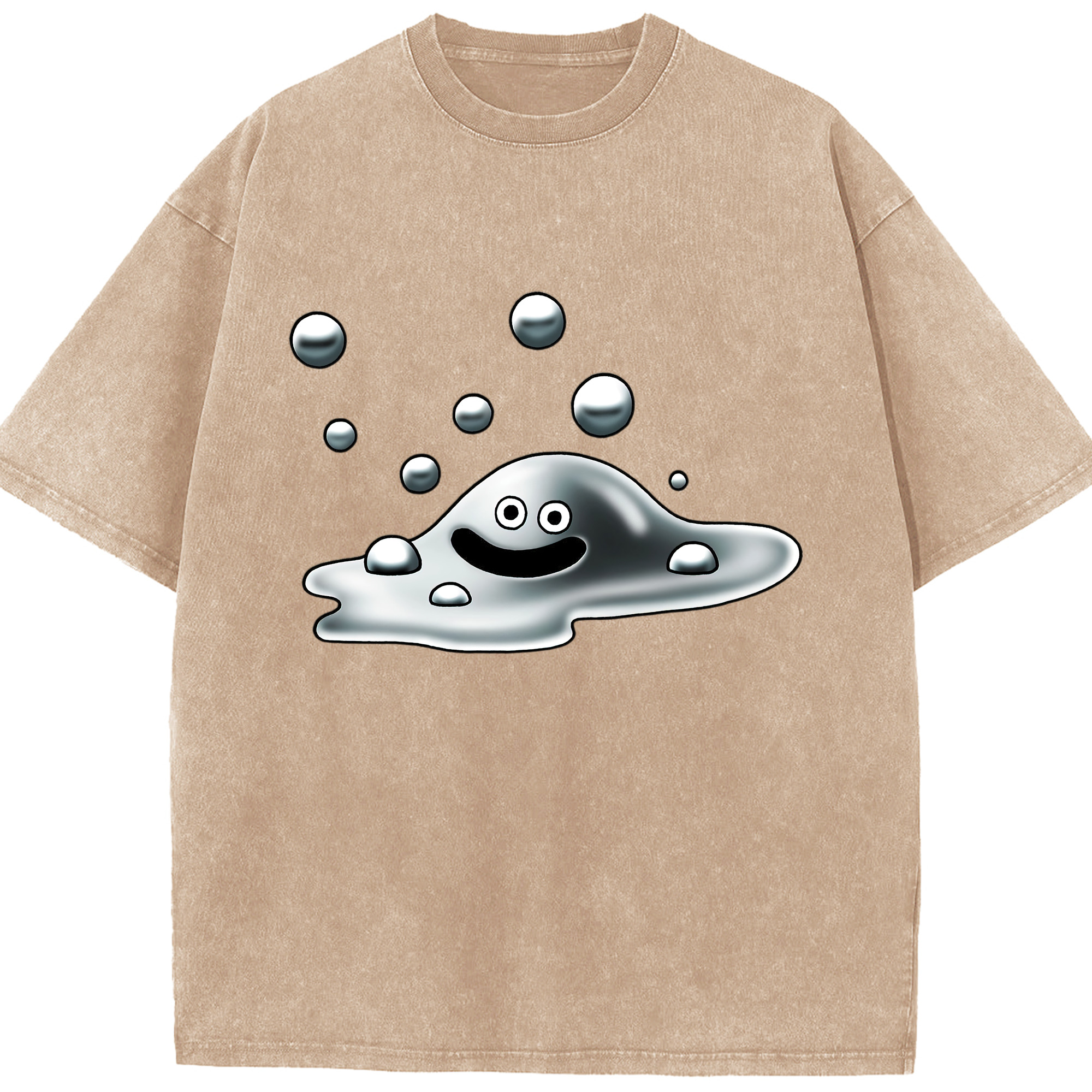 （画像用） ドラゴンクエスト Doragon Kuesuto Dragon Quest 綿100% ヴィンテージ風 半袖Tシャツ（フロントプリント）