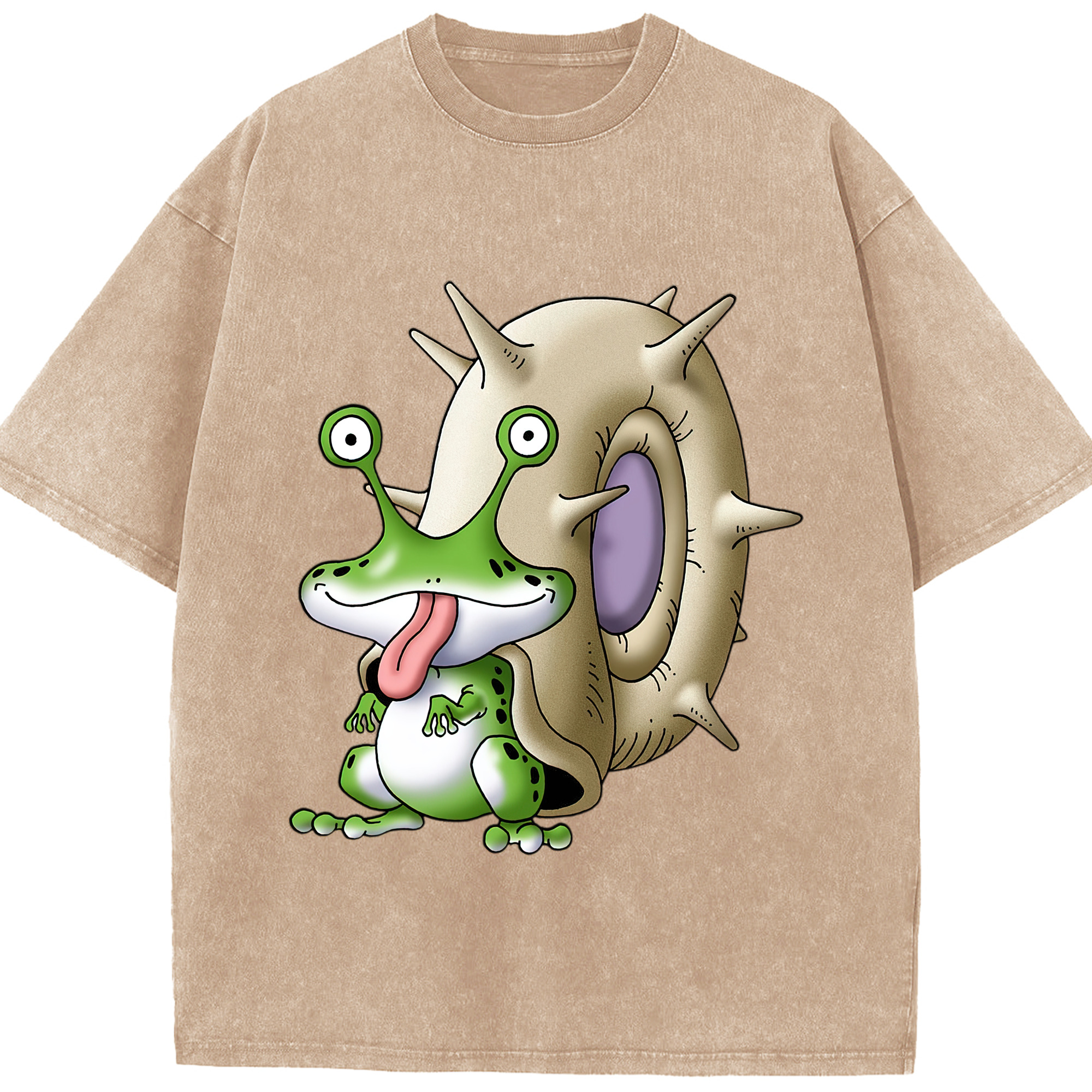 （画像用） ドラゴンクエスト Doragon Kuesuto Dragon Quest 綿100% ヴィンテージ風 半袖Tシャツ（フロントプリント）