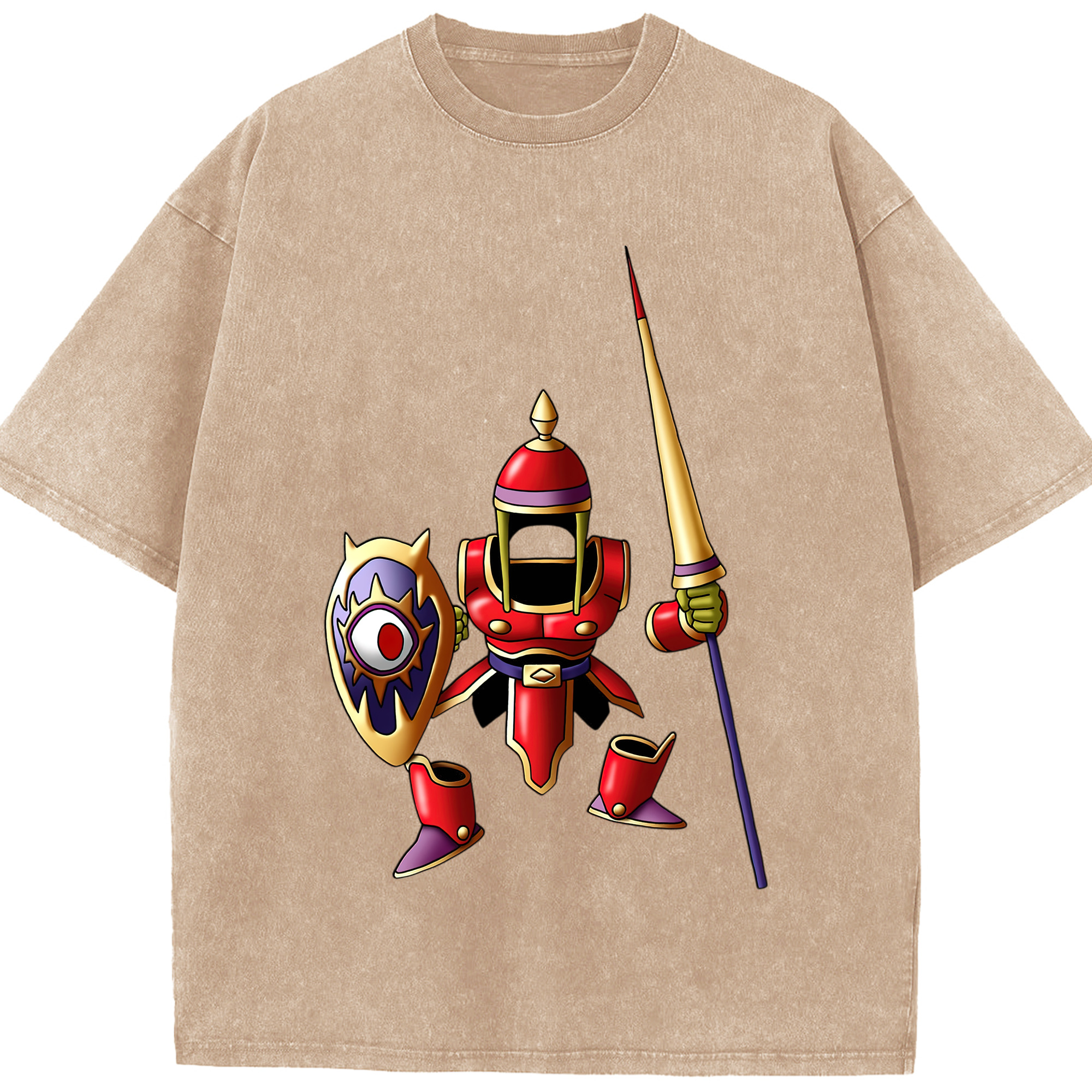 （画像用） ドラゴンクエスト Doragon Kuesuto Dragon Quest 綿100% ヴィンテージ風 半袖Tシャツ（フロントプリント）