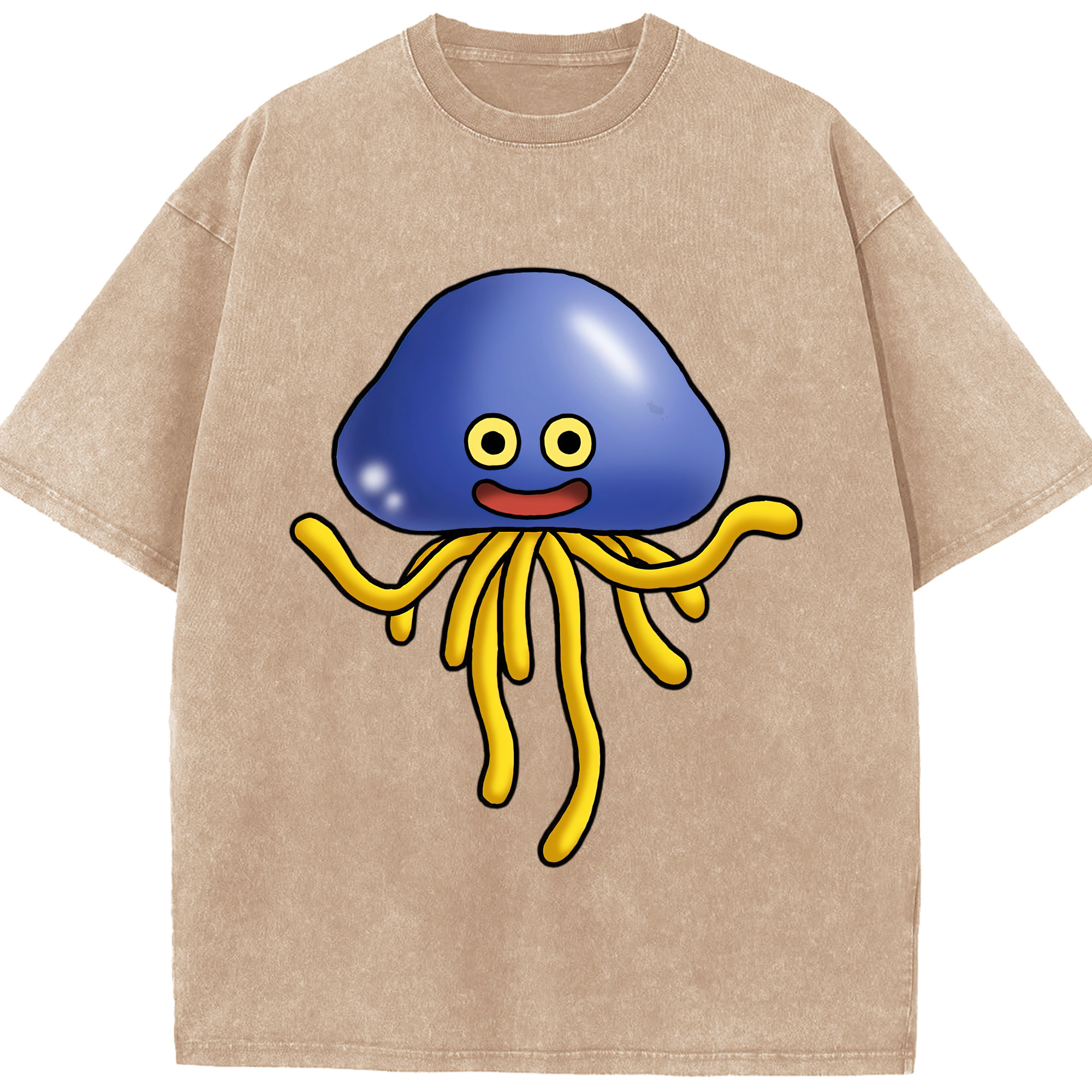 （画像用） ドラゴンクエスト Doragon Kuesuto Dragon Quest 綿100% ヴィンテージ風 半袖Tシャツ（フロントプリント）