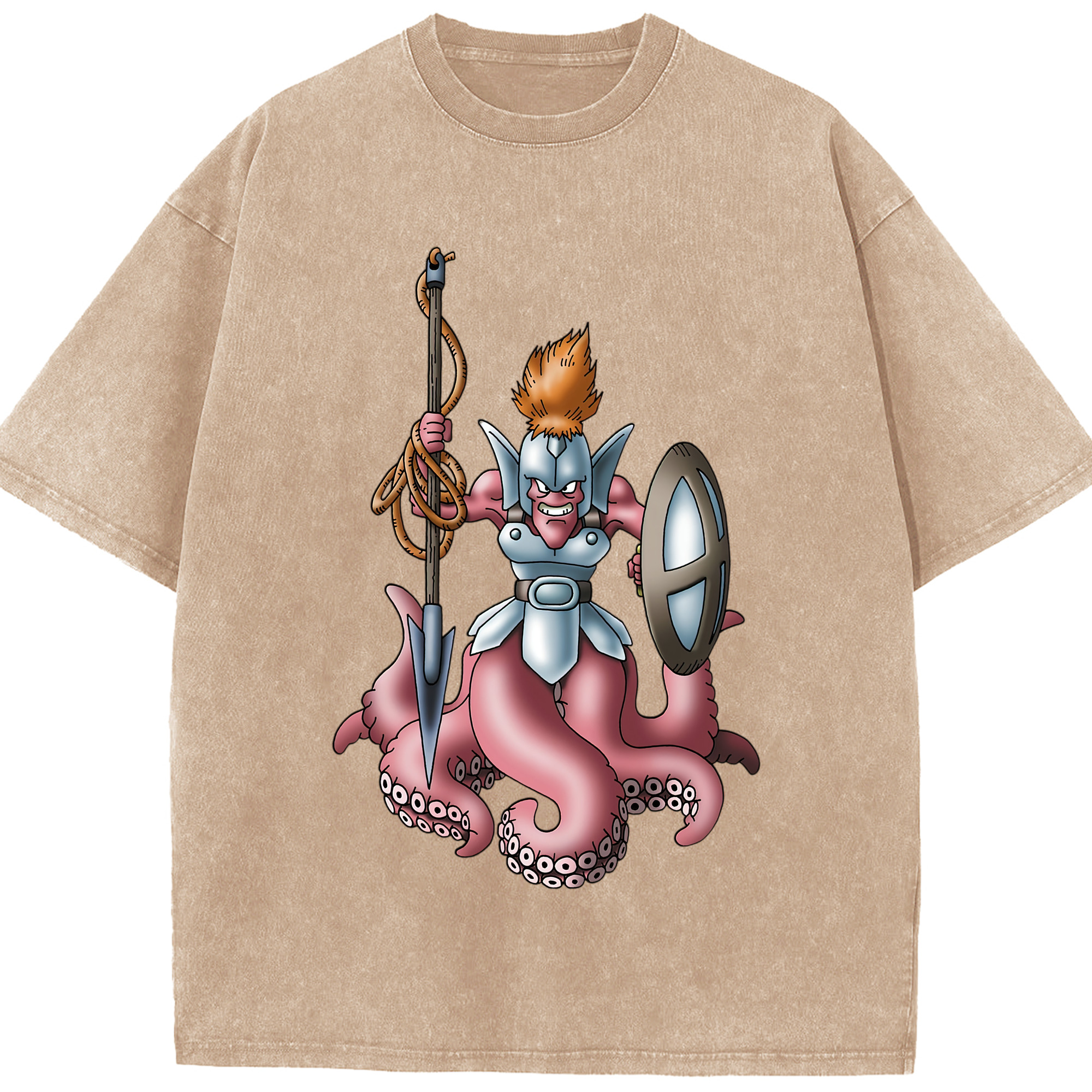 （画像用） ドラゴンクエスト Doragon Kuesuto Dragon Quest 綿100% ヴィンテージ風 半袖Tシャツ（フロントプリント）