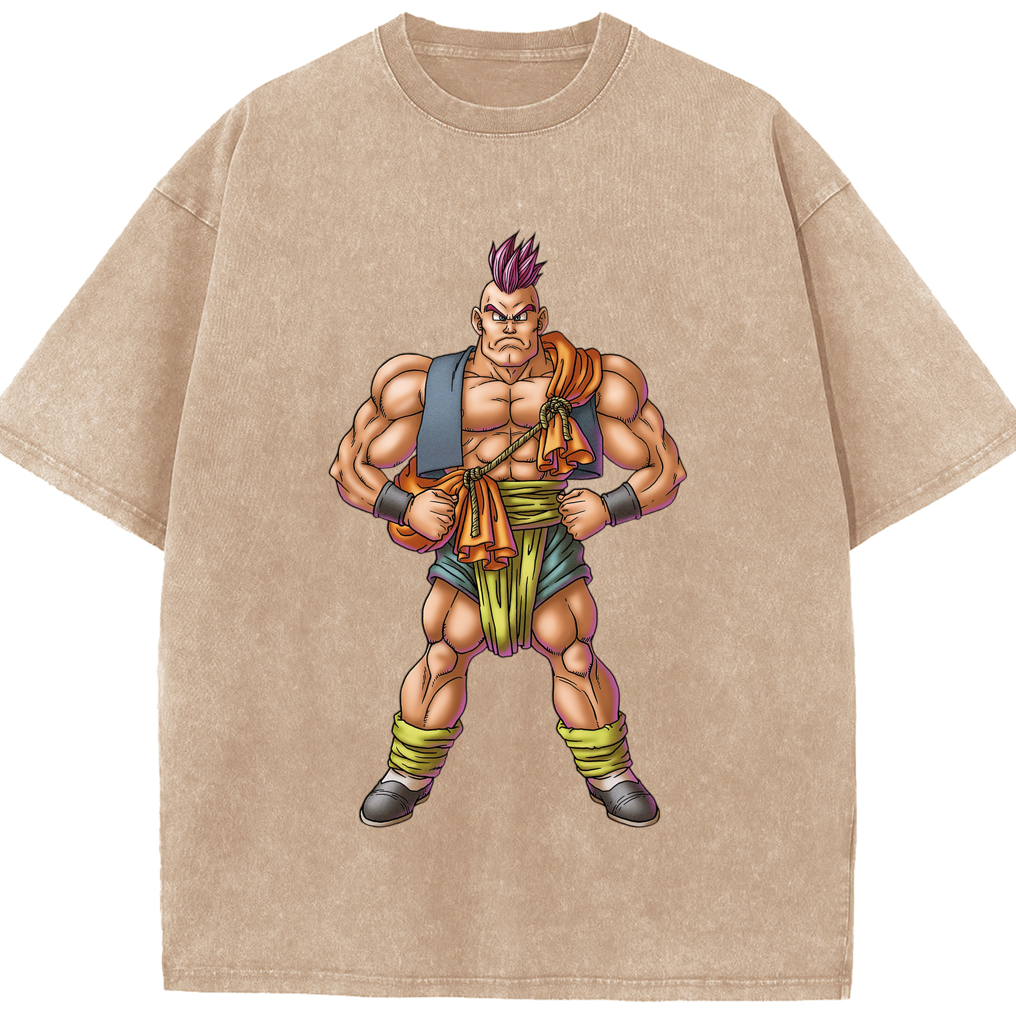 （画像用） ドラゴンクエスト Doragon Kuesuto Dragon Quest 綿100% ヴィンテージ風 半袖Tシャツ（フロントプリント）