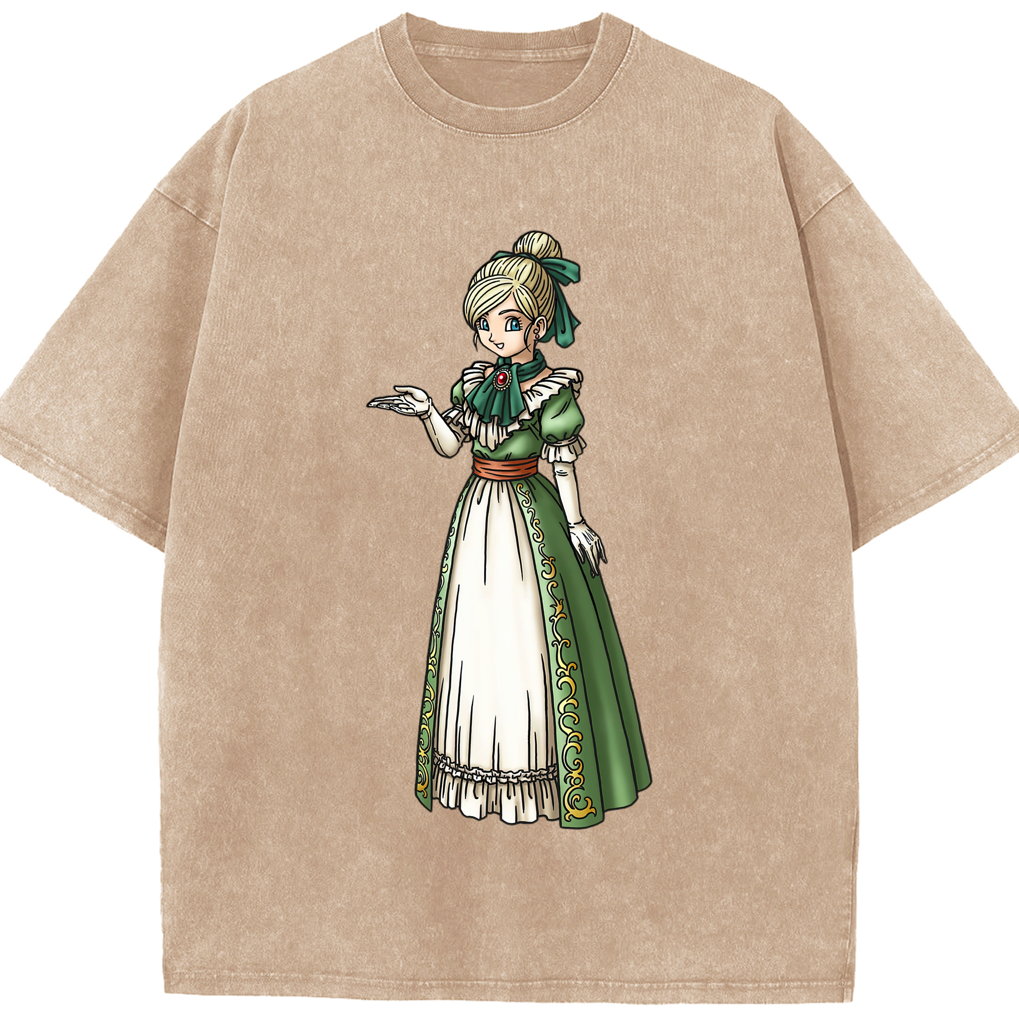 （画像用） ドラゴンクエスト Doragon Kuesuto Dragon Quest 綿100% ヴィンテージ風 半袖Tシャツ（フロントプリント）