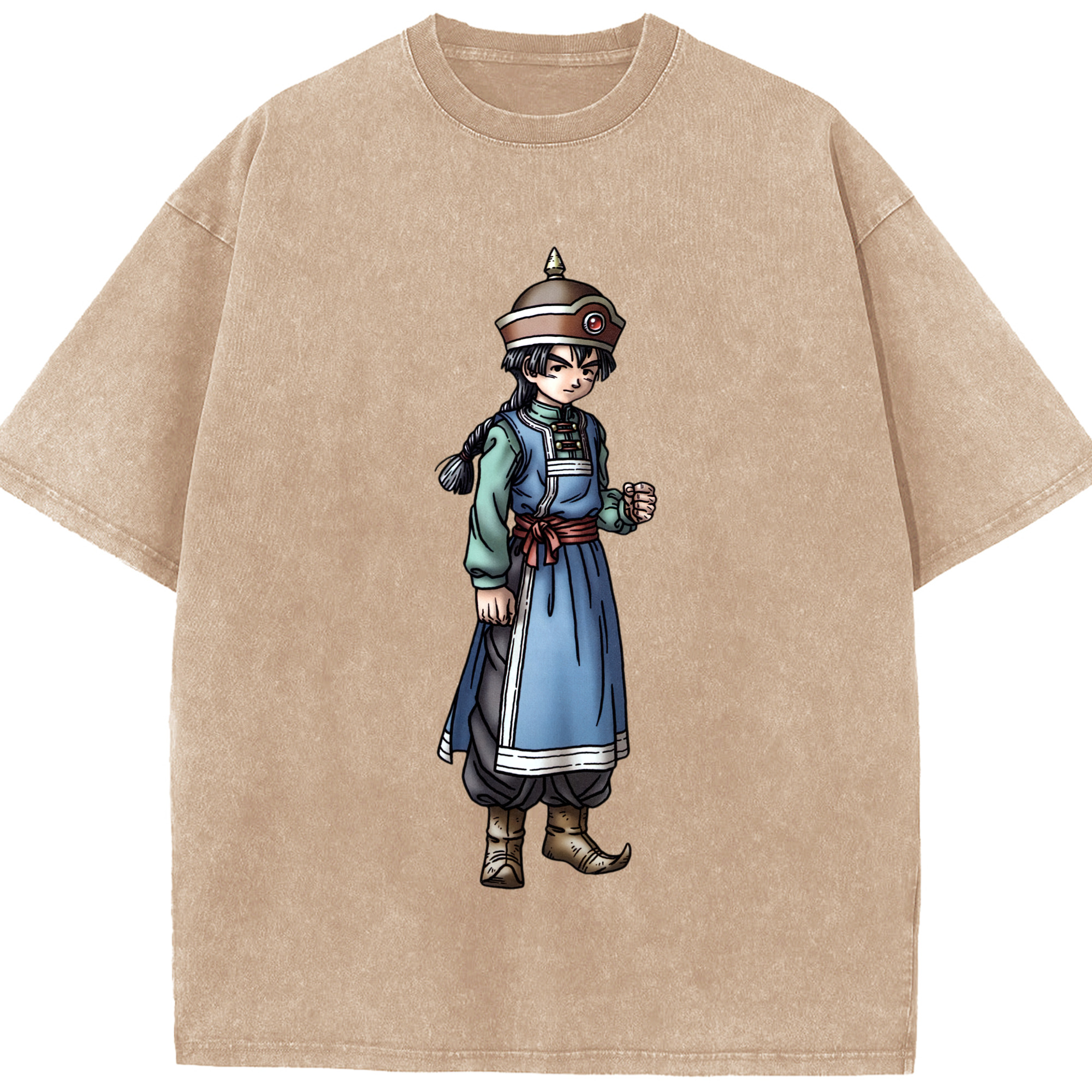 （画像用） ドラゴンクエスト Doragon Kuesuto Dragon Quest 綿100% ヴィンテージ風 半袖Tシャツ（フロントプリント）