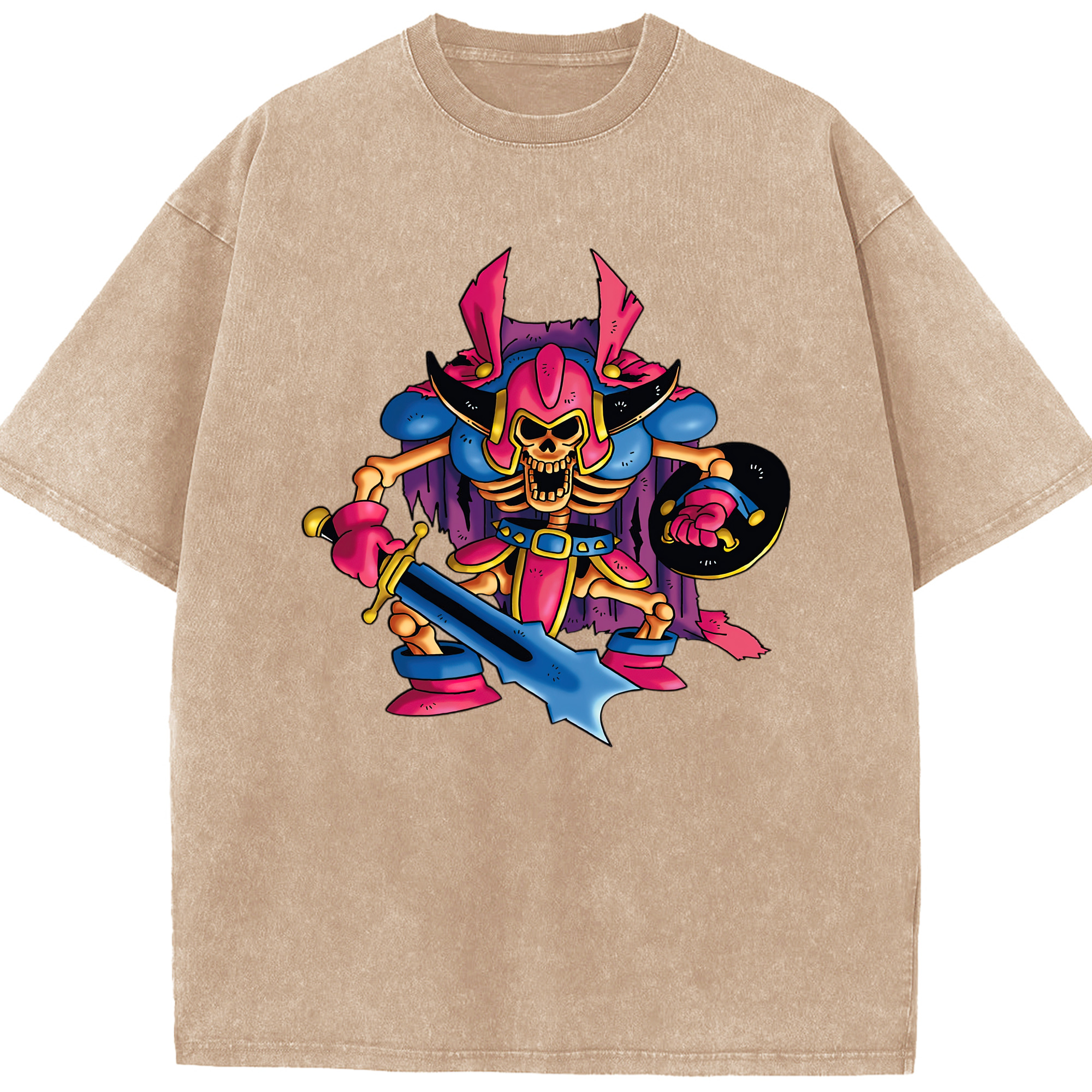 （画像用） ドラゴンクエスト Doragon Kuesuto Dragon Quest 綿100% ヴィンテージ風 半袖Tシャツ（フロントプリント）