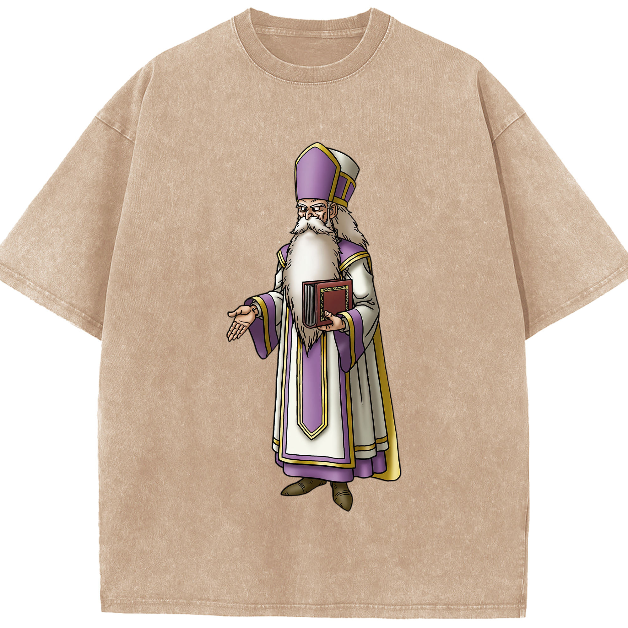（画像用） ドラゴンクエスト Doragon Kuesuto Dragon Quest 綿100% ヴィンテージ風 半袖Tシャツ（フロントプリント）