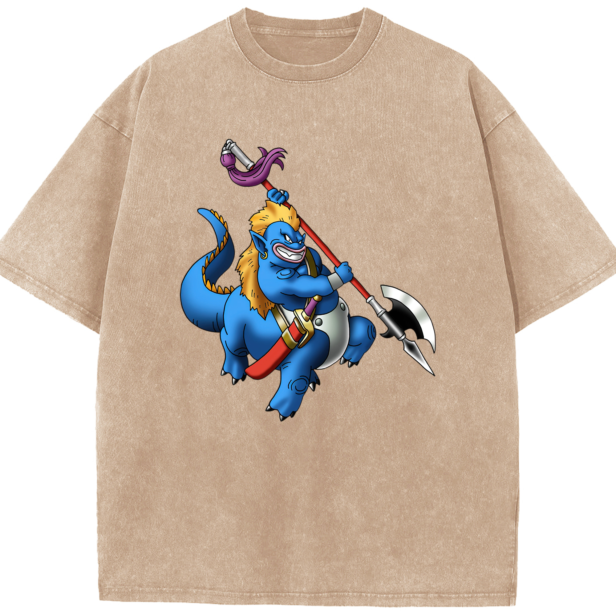 （画像用） ドラゴンクエスト Doragon Kuesuto Dragon Quest 綿100% ヴィンテージ風 半袖Tシャツ（フロントプリント）