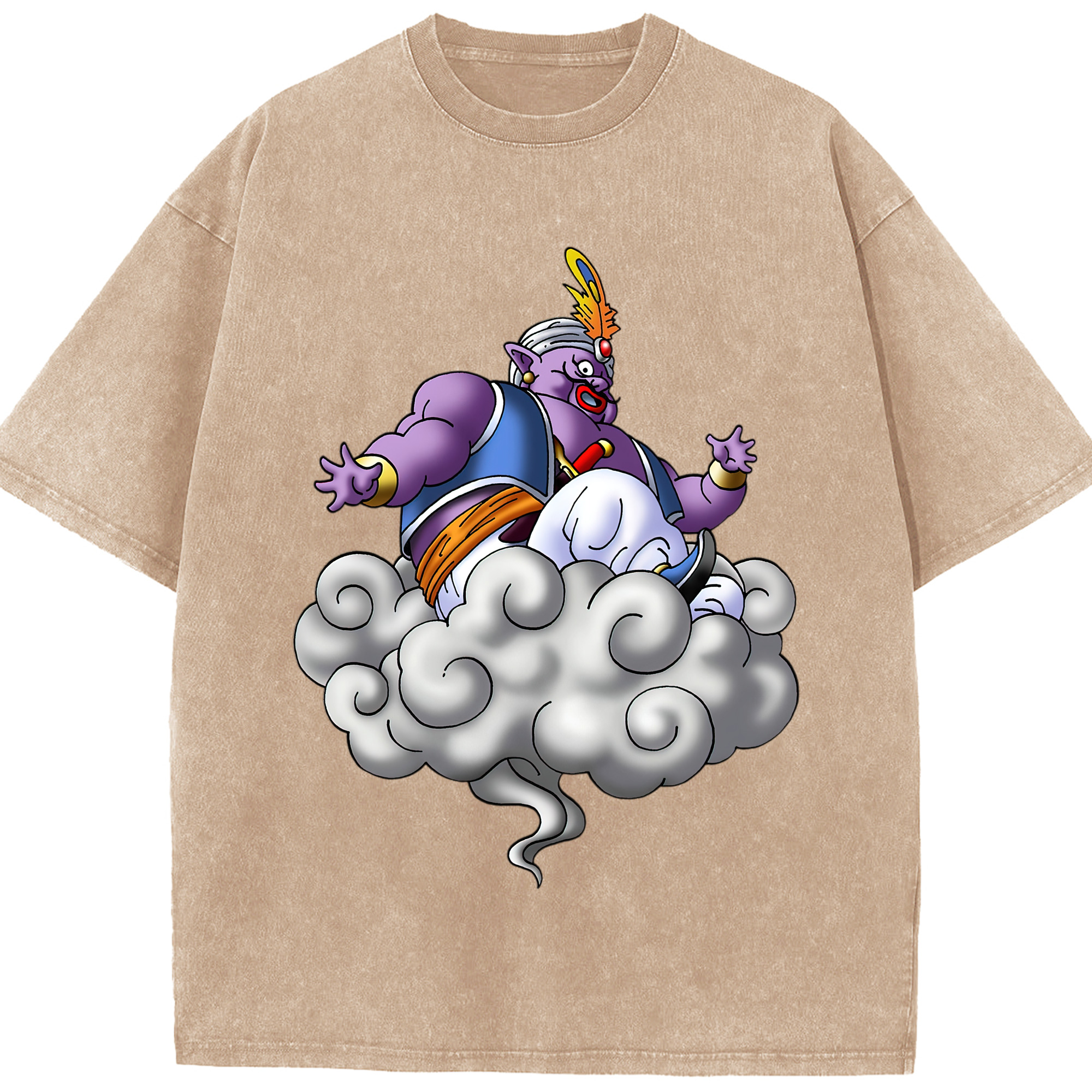（画像用） ドラゴンクエスト Doragon Kuesuto Dragon Quest 綿100% ヴィンテージ風 半袖Tシャツ（フロントプリント）