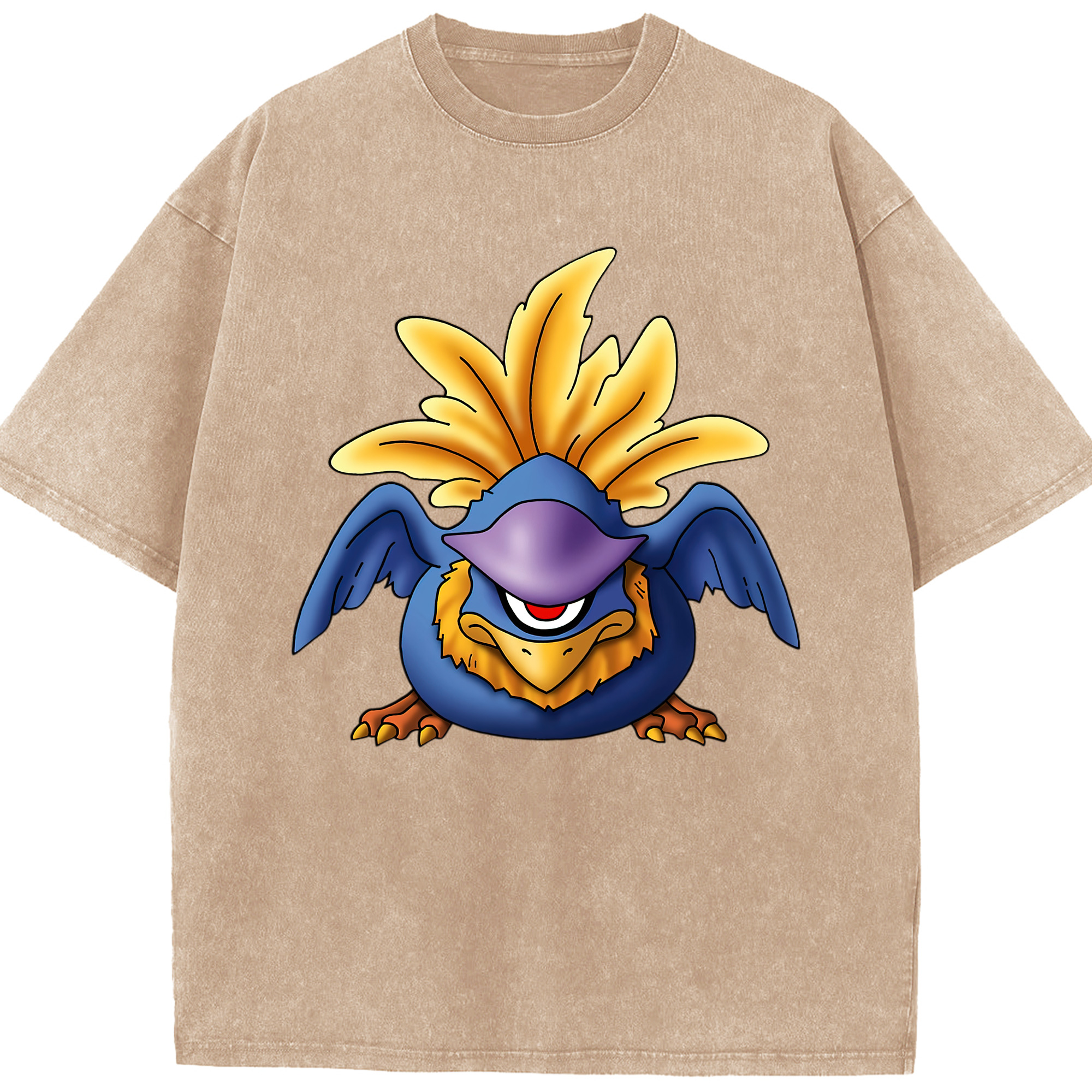 （画像用） ドラゴンクエスト Doragon Kuesuto Dragon Quest 綿100% ヴィンテージ風 半袖Tシャツ（フロントプリント）