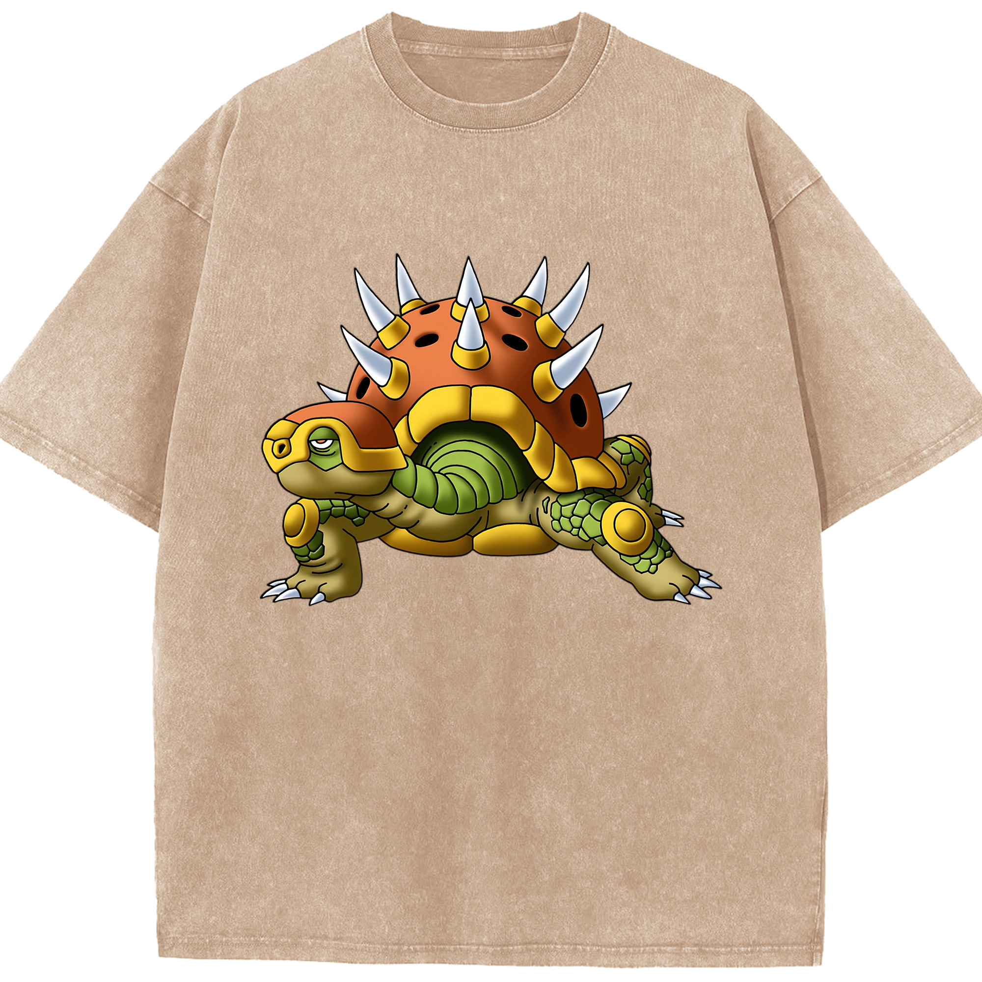 （画像用） ドラゴンクエスト Doragon Kuesuto Dragon Quest 綿100% ヴィンテージ風 半袖Tシャツ（フロントプリント）