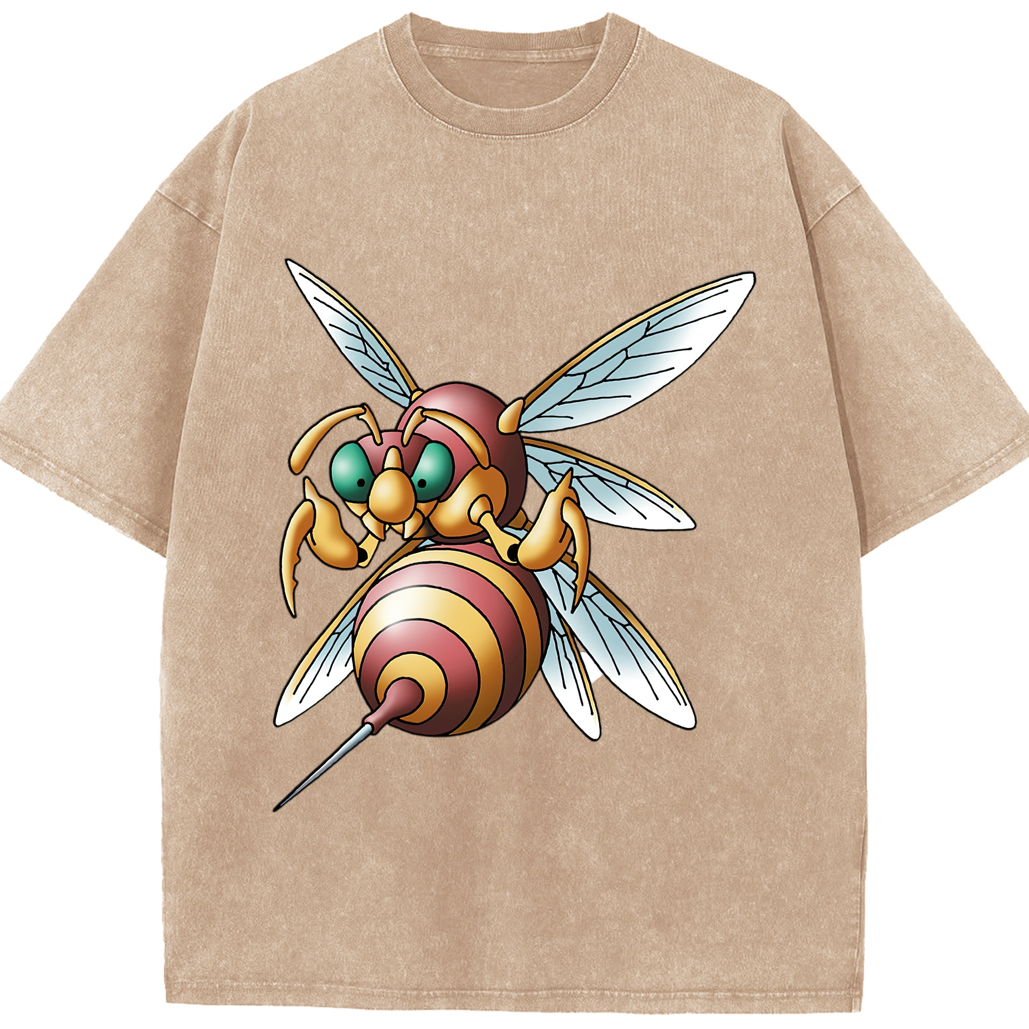 （画像用） ドラゴンクエスト Doragon Kuesuto Dragon Quest 綿100% ヴィンテージ風 半袖Tシャツ（フロントプリント）