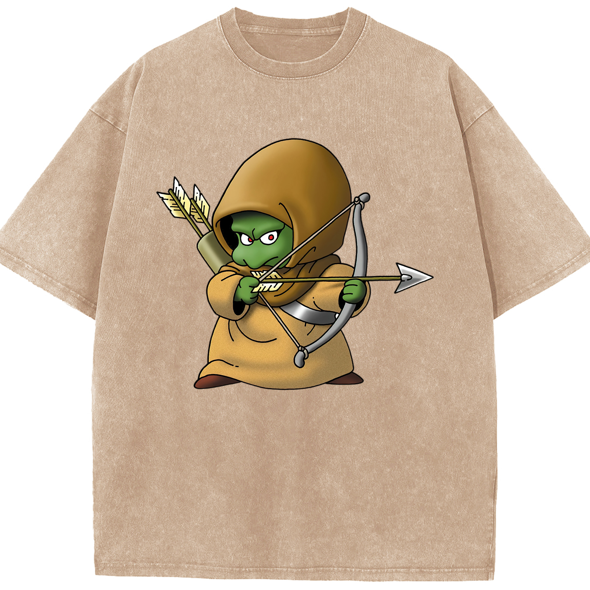 （画像用） ドラゴンクエスト Doragon Kuesuto Dragon Quest 綿100% ヴィンテージ風 半袖Tシャツ（フロントプリント）