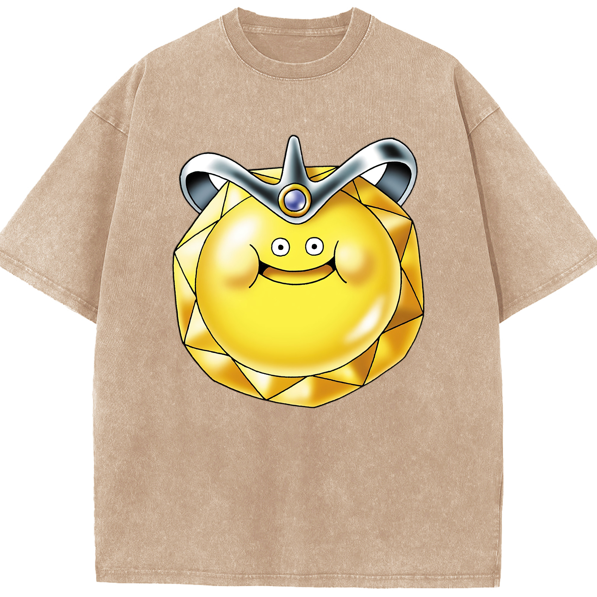 （画像用） ドラゴンクエスト Doragon Kuesuto Dragon Quest 綿100% ヴィンテージ風 半袖Tシャツ（フロントプリント）