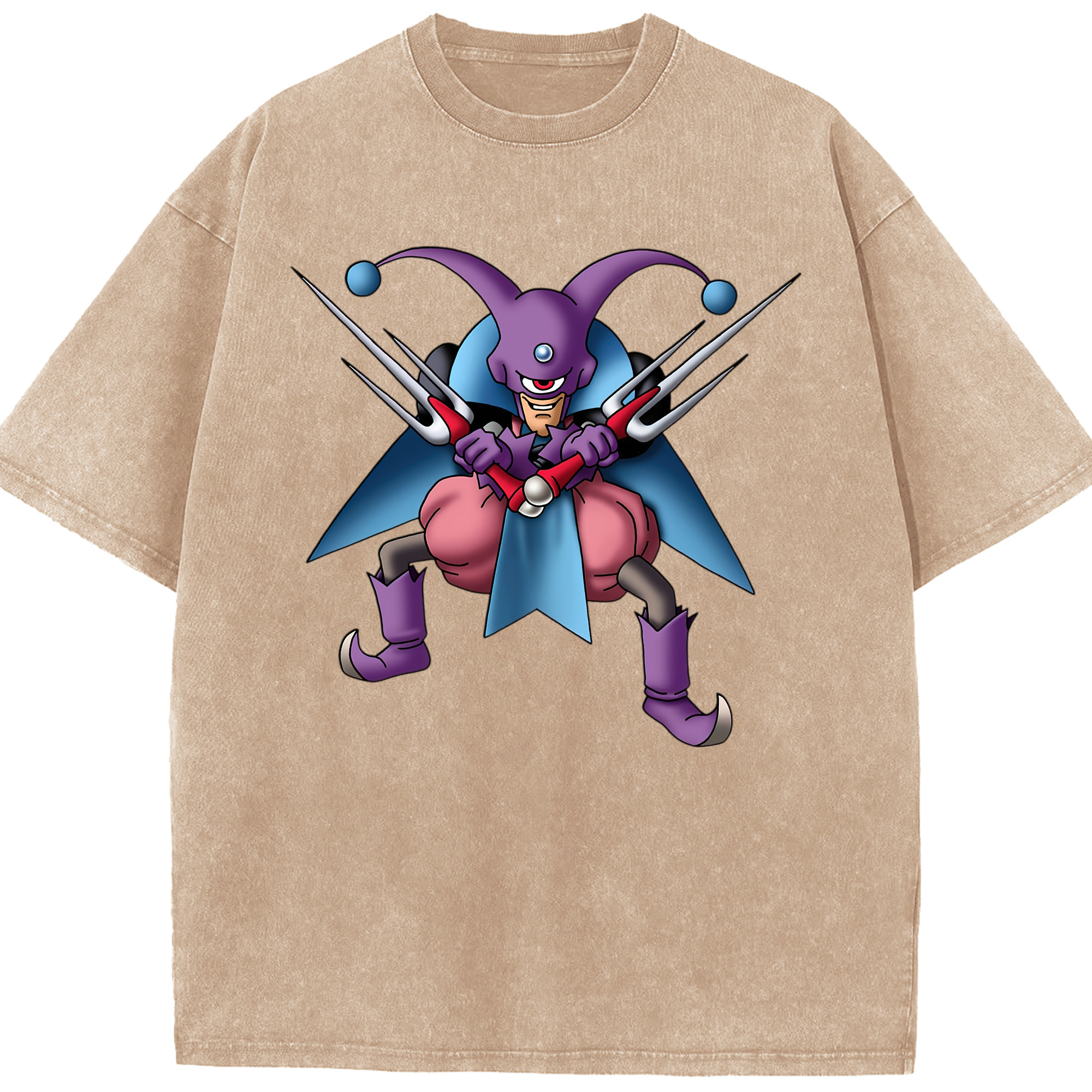 （画像用） ドラゴンクエスト Doragon Kuesuto Dragon Quest 綿100% ヴィンテージ風 半袖Tシャツ（フロントプリント）
