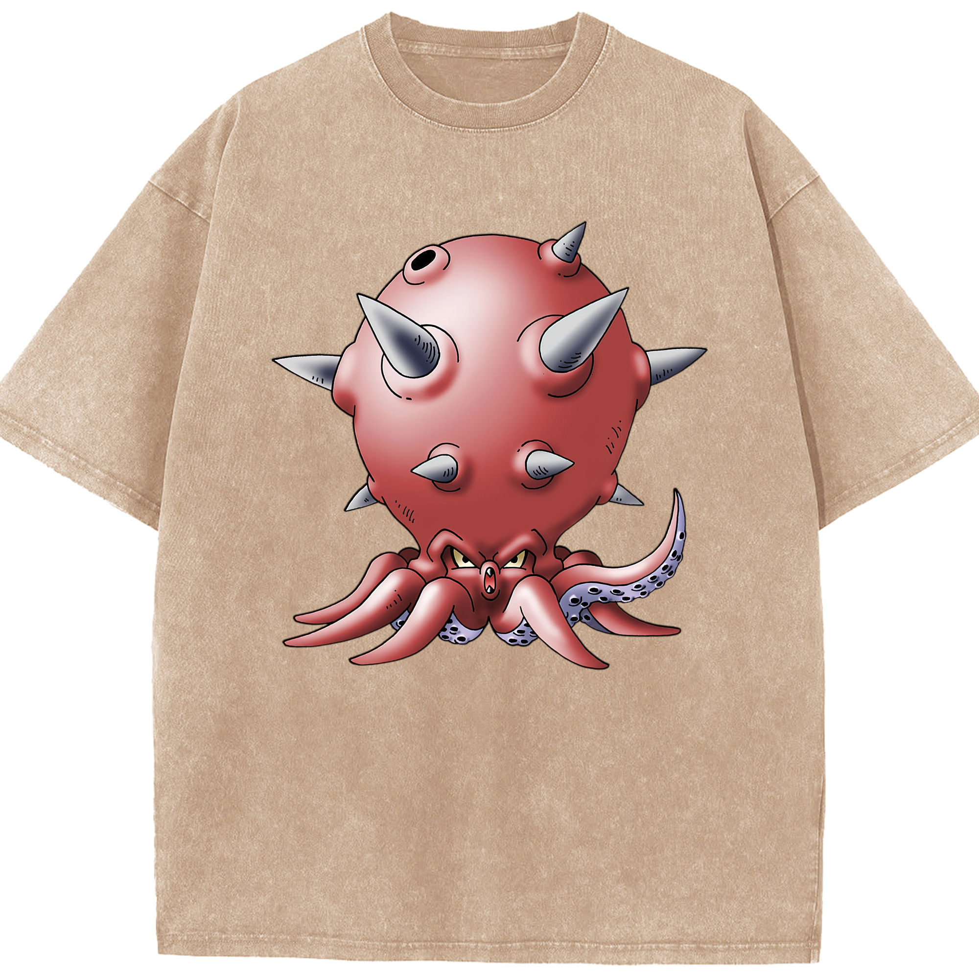 （画像用） ドラゴンクエスト Doragon Kuesuto Dragon Quest 綿100% ヴィンテージ風 半袖Tシャツ（フロントプリント）