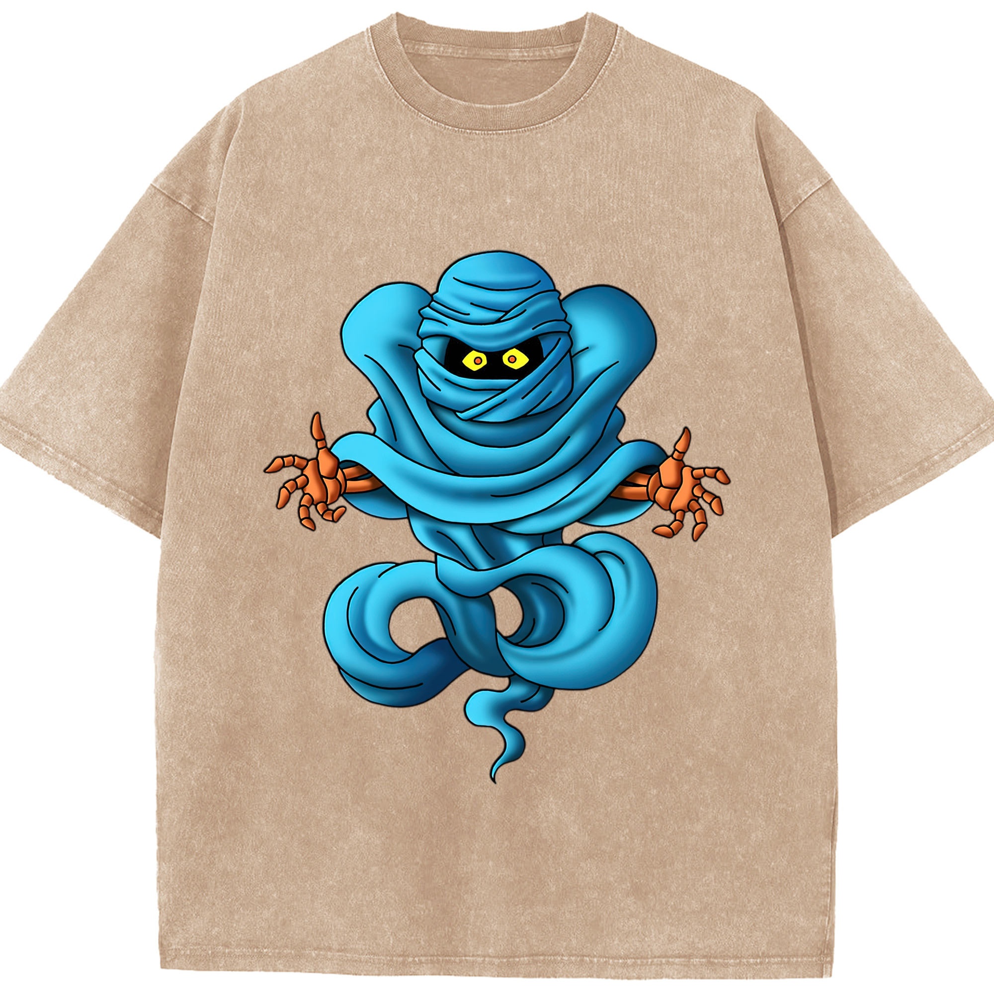 （画像用） ドラゴンクエスト Doragon Kuesuto Dragon Quest 綿100% ヴィンテージ風 半袖Tシャツ（フロントプリント）
