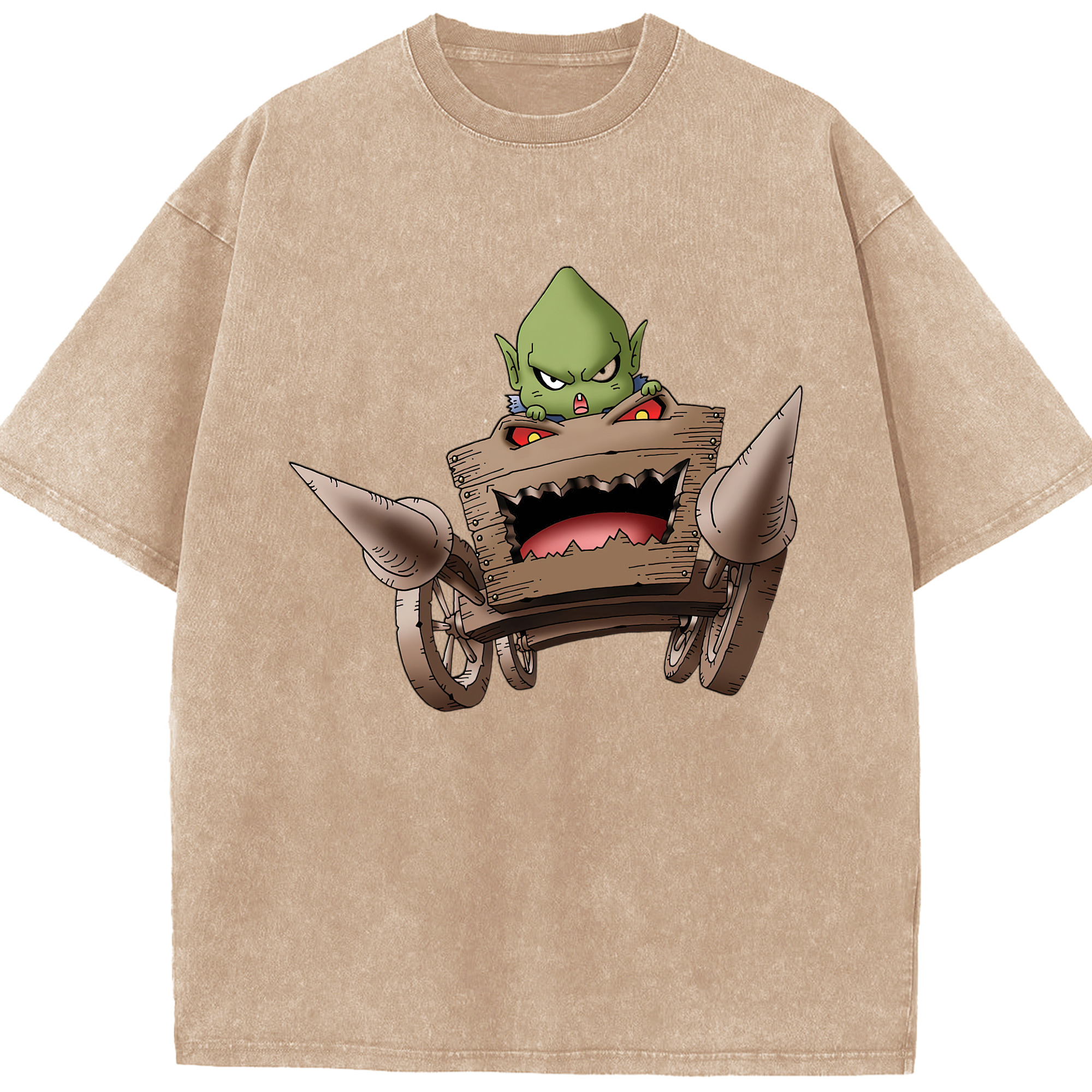 （画像用） ドラゴンクエスト Doragon Kuesuto Dragon Quest 綿100% ヴィンテージ風 半袖Tシャツ（フロントプリント）