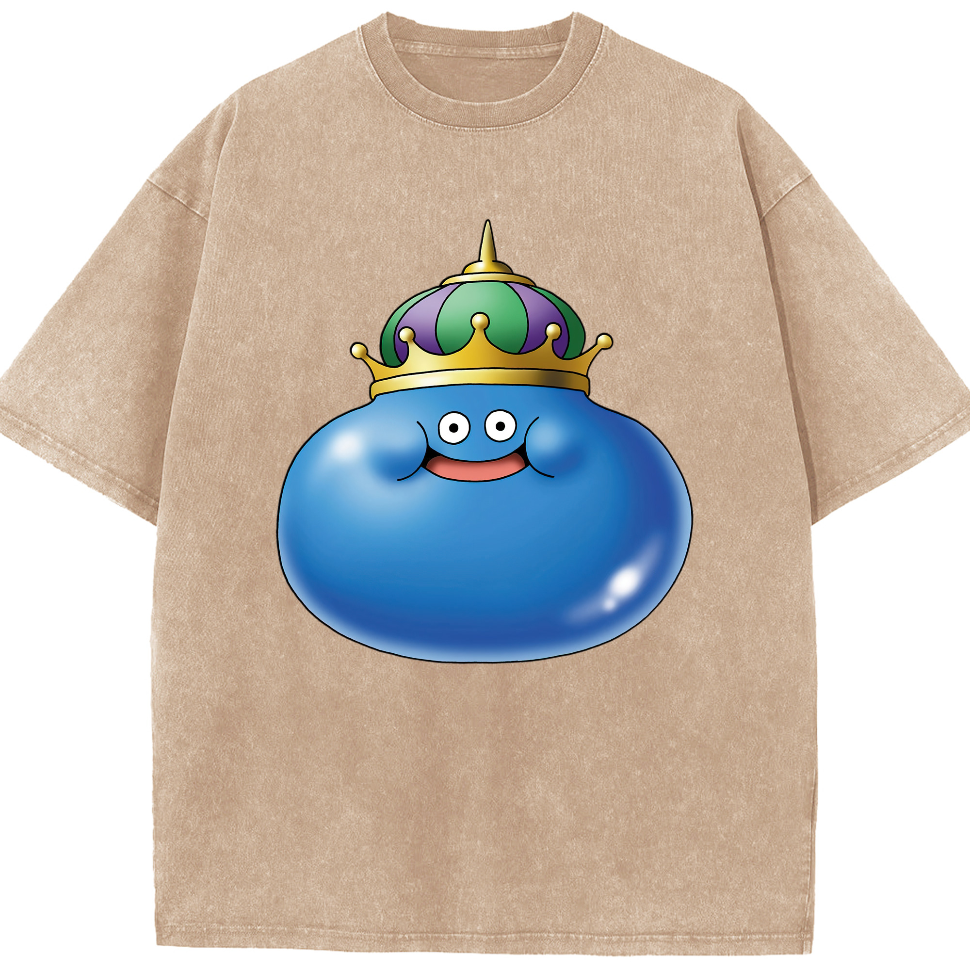 （画像用） ドラゴンクエスト Doragon Kuesuto Dragon Quest 綿100% ヴィンテージ風 半袖Tシャツ（フロントプリント）