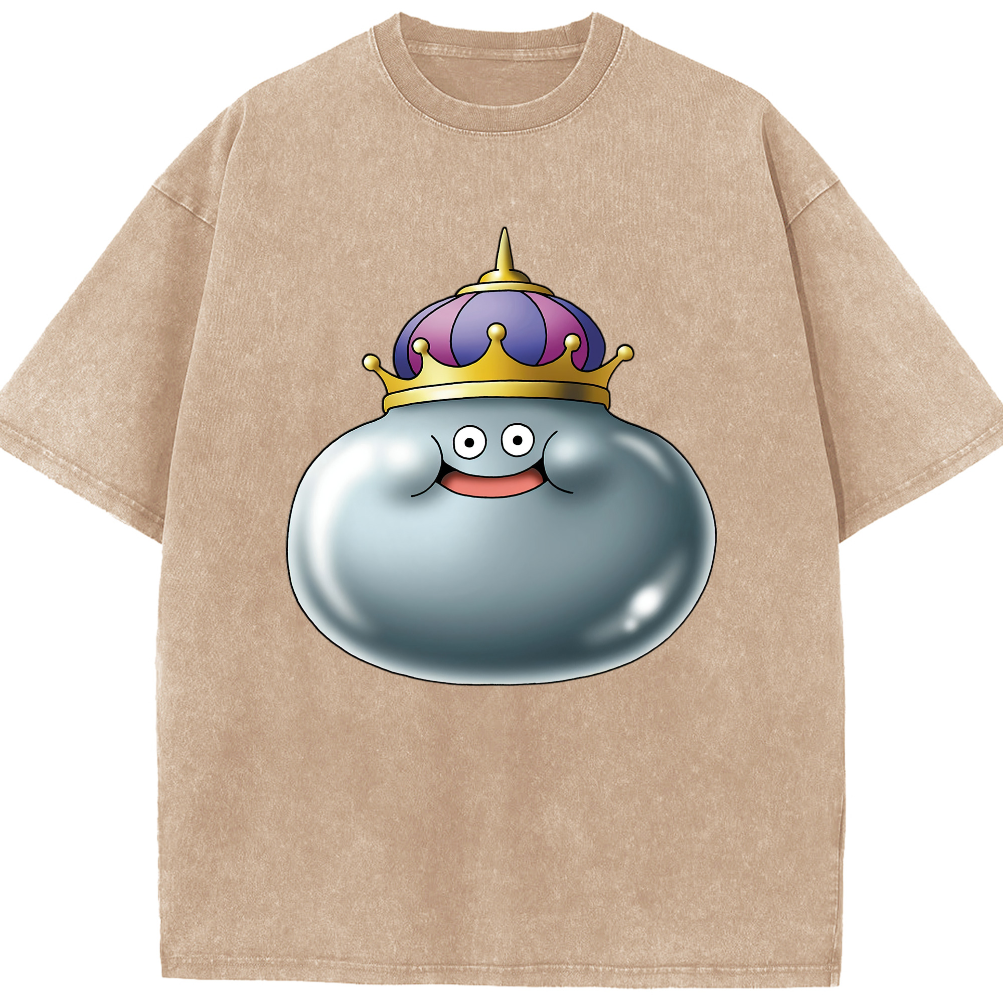 （画像用） ドラゴンクエスト Doragon Kuesuto Dragon Quest 綿100% ヴィンテージ風 半袖Tシャツ（フロントプリント）