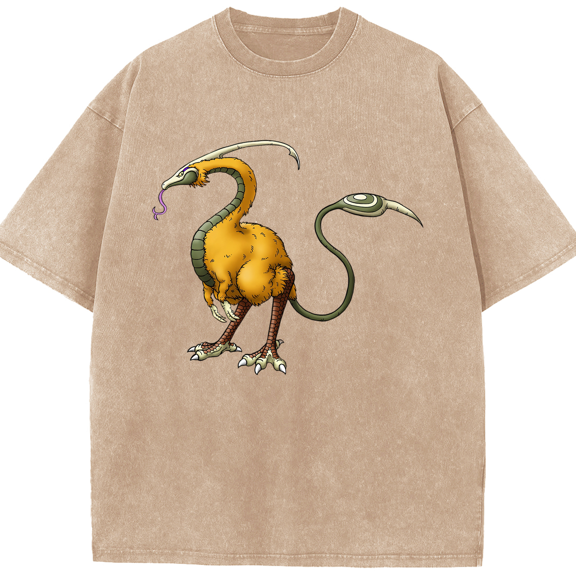 （画像用） ドラゴンクエスト Doragon Kuesuto Dragon Quest 綿100% ヴィンテージ風 半袖Tシャツ（フロントプリント）