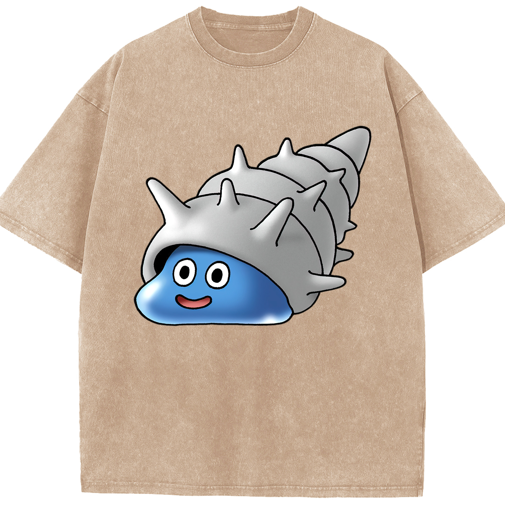 （画像用） ドラゴンクエスト Doragon Kuesuto Dragon Quest 綿100% ヴィンテージ風 半袖Tシャツ（フロントプリント）
