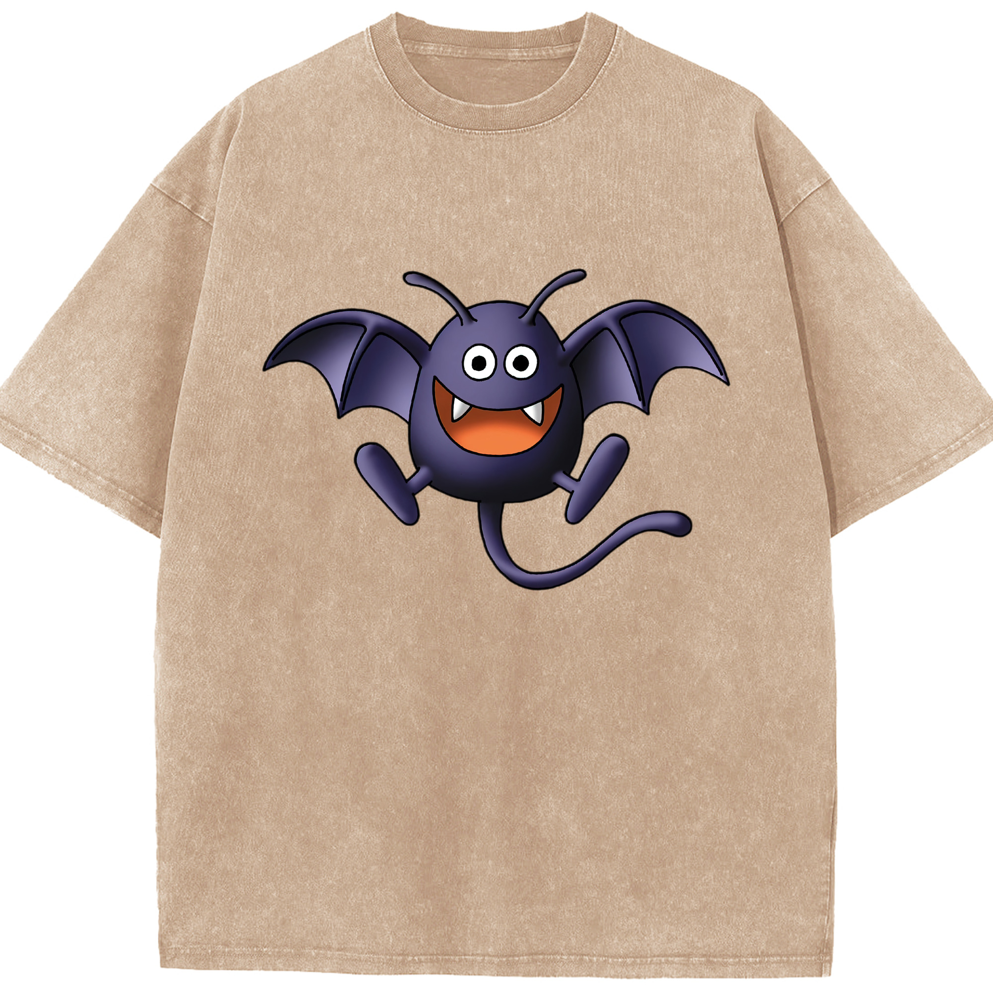 （画像用） ドラゴンクエスト Doragon Kuesuto Dragon Quest 綿100% ヴィンテージ風 半袖Tシャツ（フロントプリント）