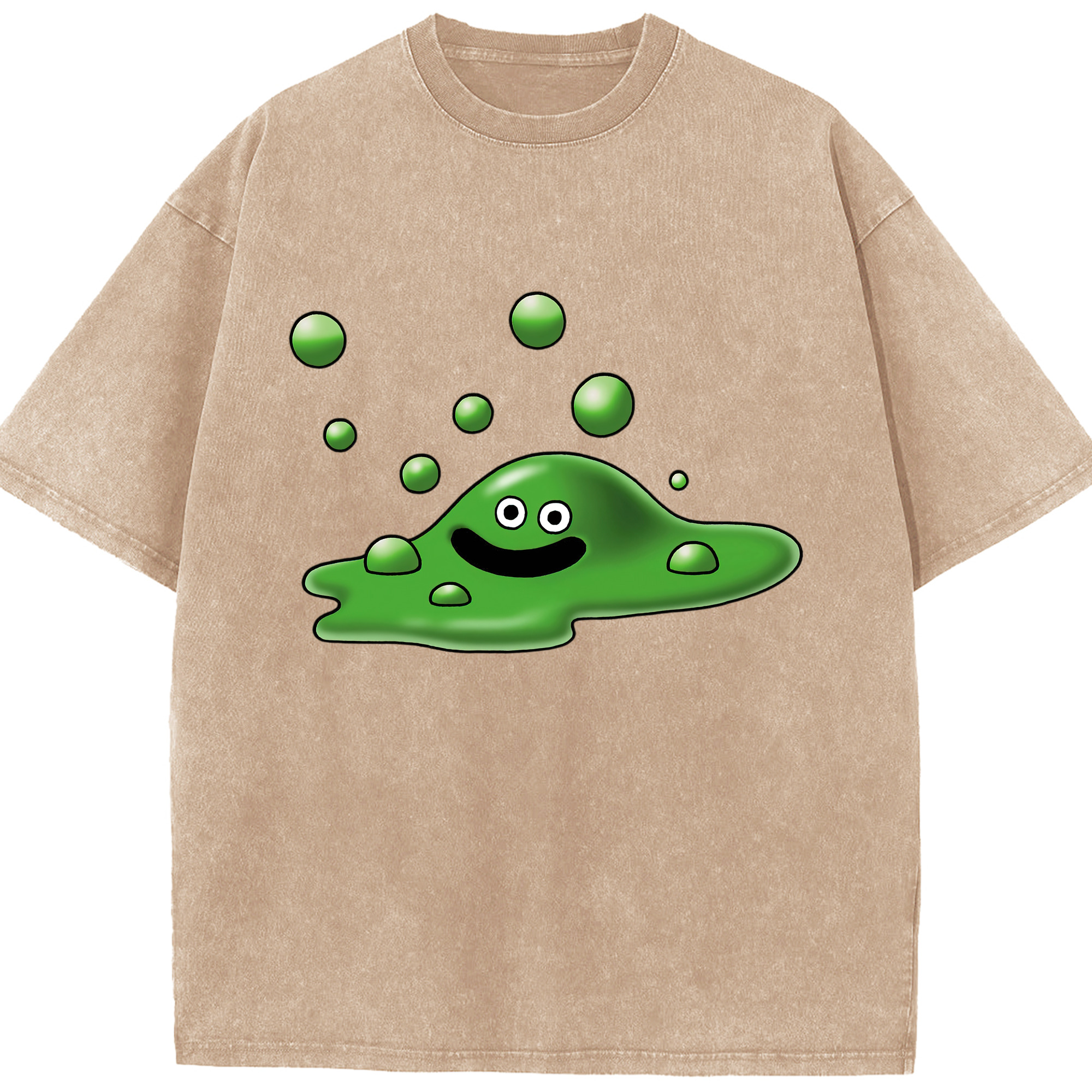 （画像用） ドラゴンクエスト Doragon Kuesuto Dragon Quest 綿100% ヴィンテージ風 半袖Tシャツ（フロントプリント）