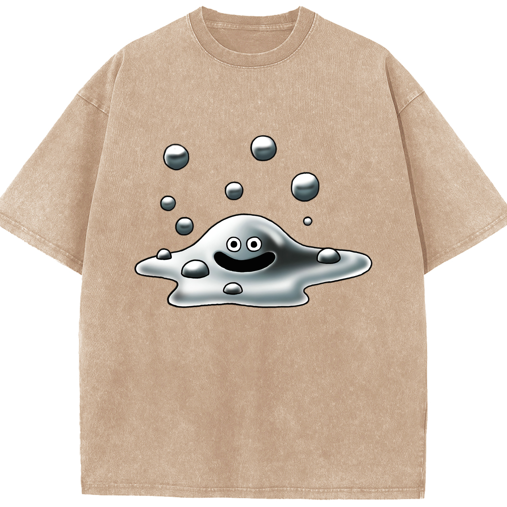 （画像用） ドラゴンクエスト Doragon Kuesuto Dragon Quest 綿100% ヴィンテージ風 半袖Tシャツ（フロントプリント）