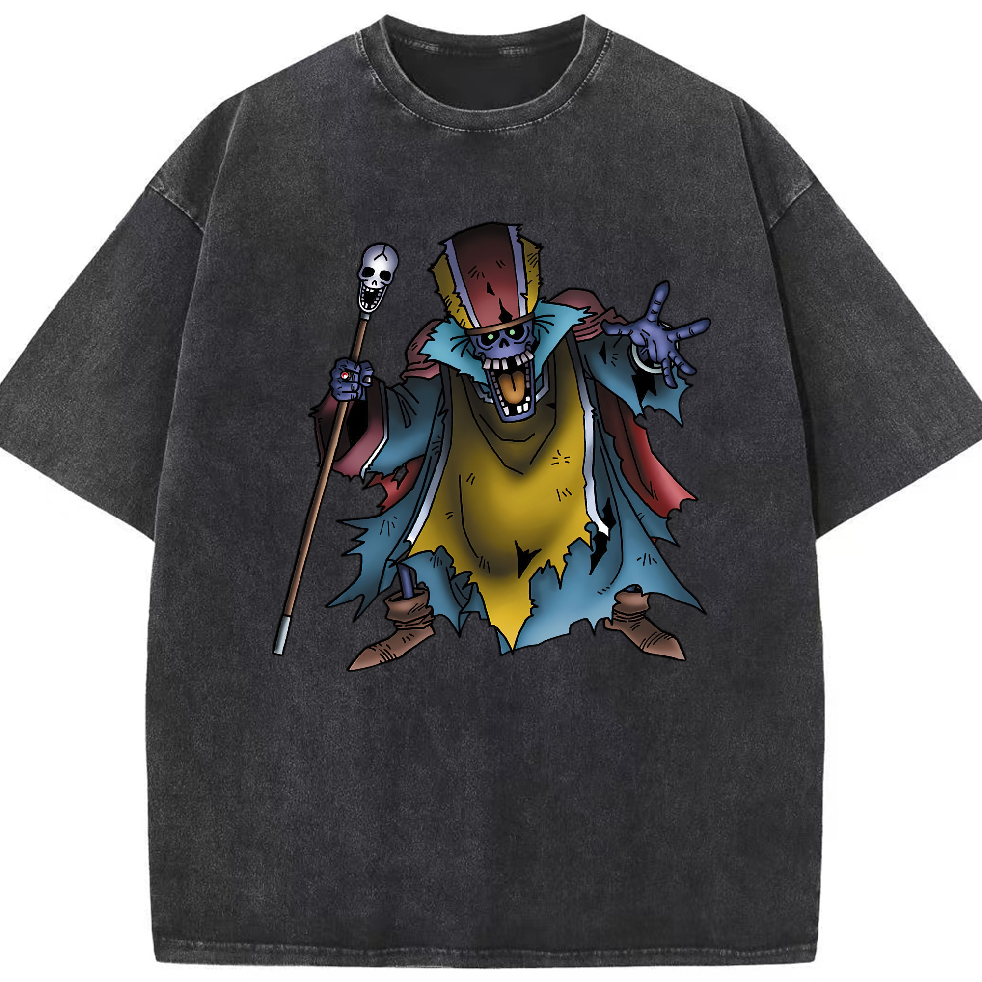 （画像用） ドラゴンクエスト Doragon Kuesuto Dragon Quest 綿100% ヴィンテージ風 半袖Tシャツ（フロントプリント）