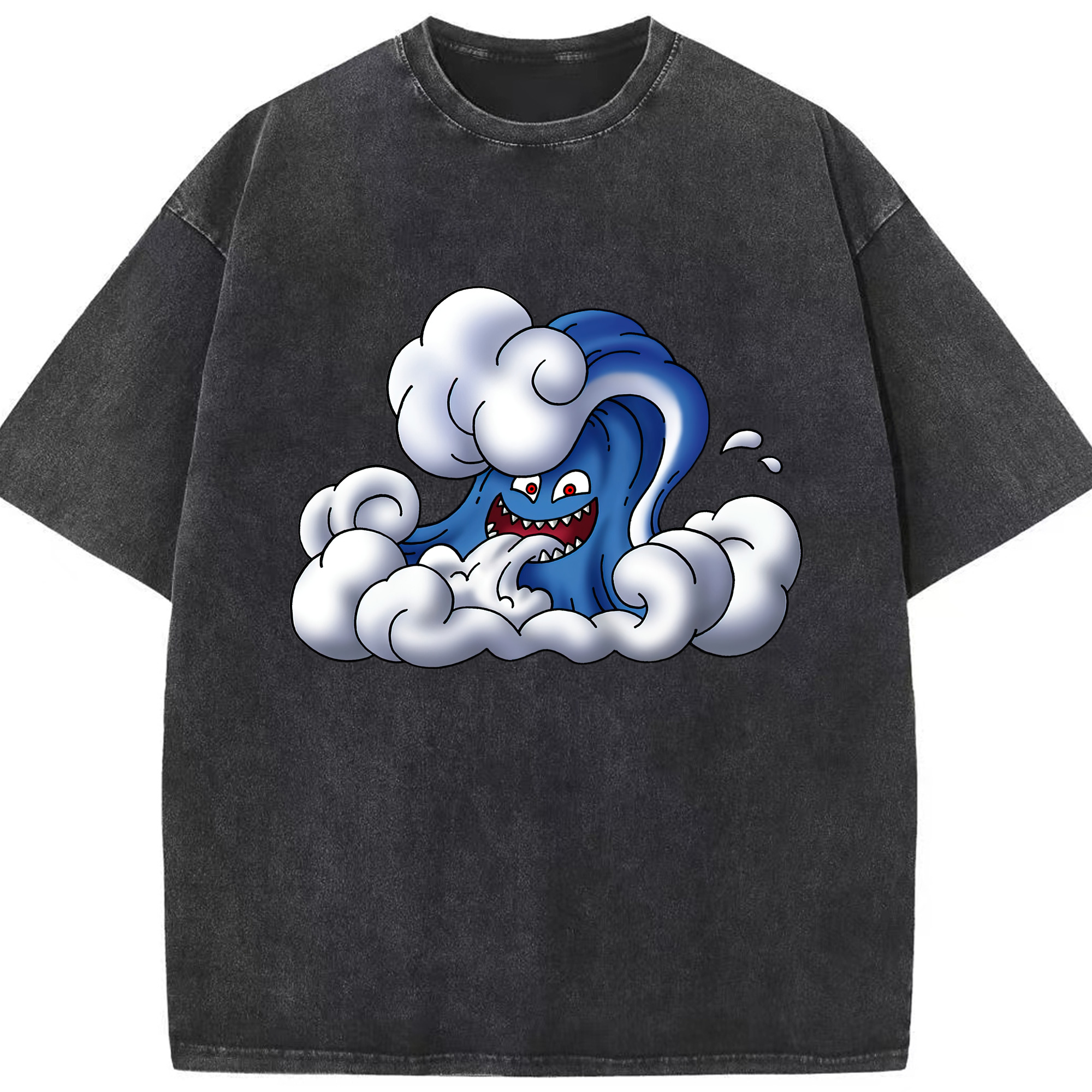 （画像用） ドラゴンクエスト Doragon Kuesuto Dragon Quest 綿100% ヴィンテージ風 半袖Tシャツ（フロントプリント）