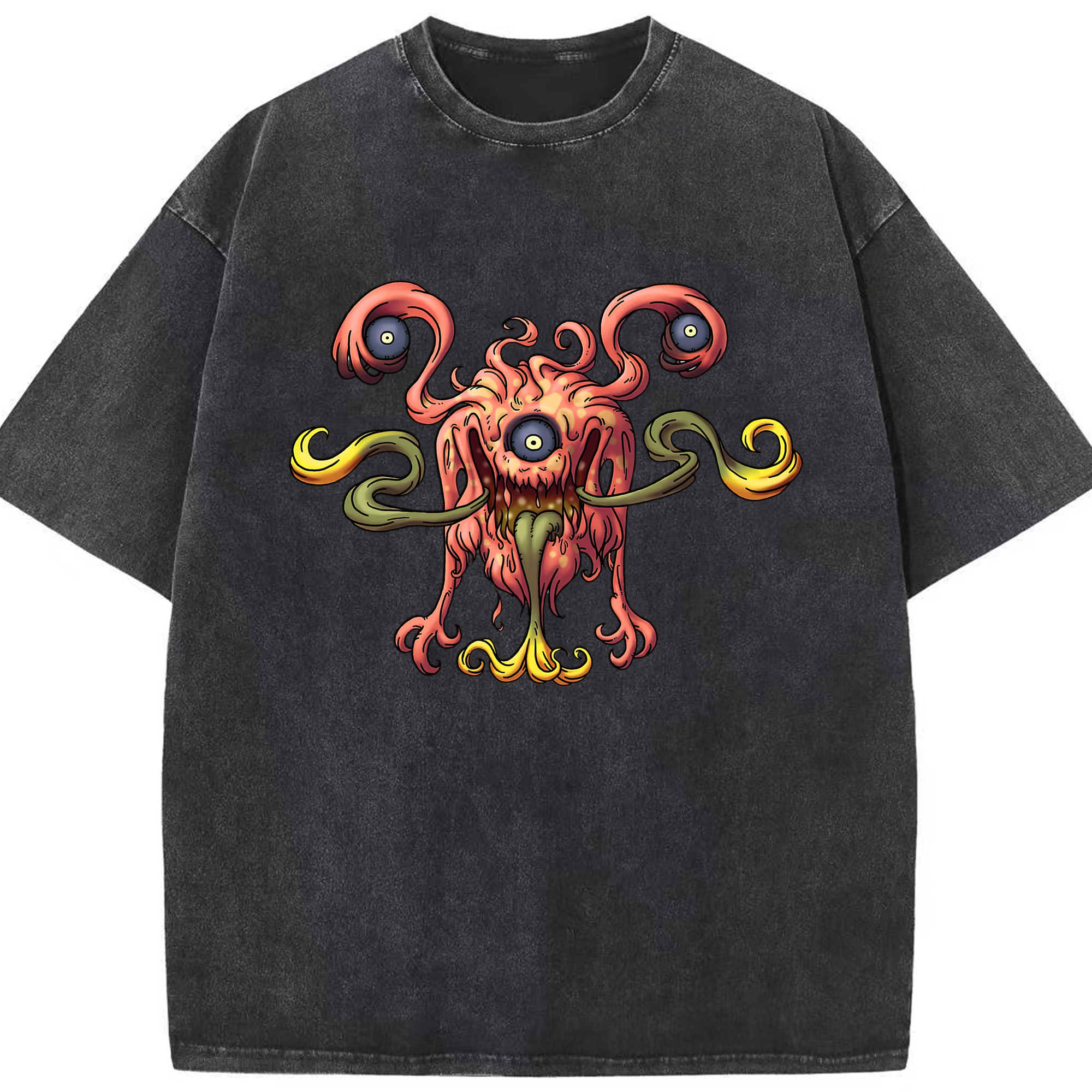（画像用） ドラゴンクエスト Doragon Kuesuto Dragon Quest 綿100% ヴィンテージ風 半袖Tシャツ（フロントプリント）