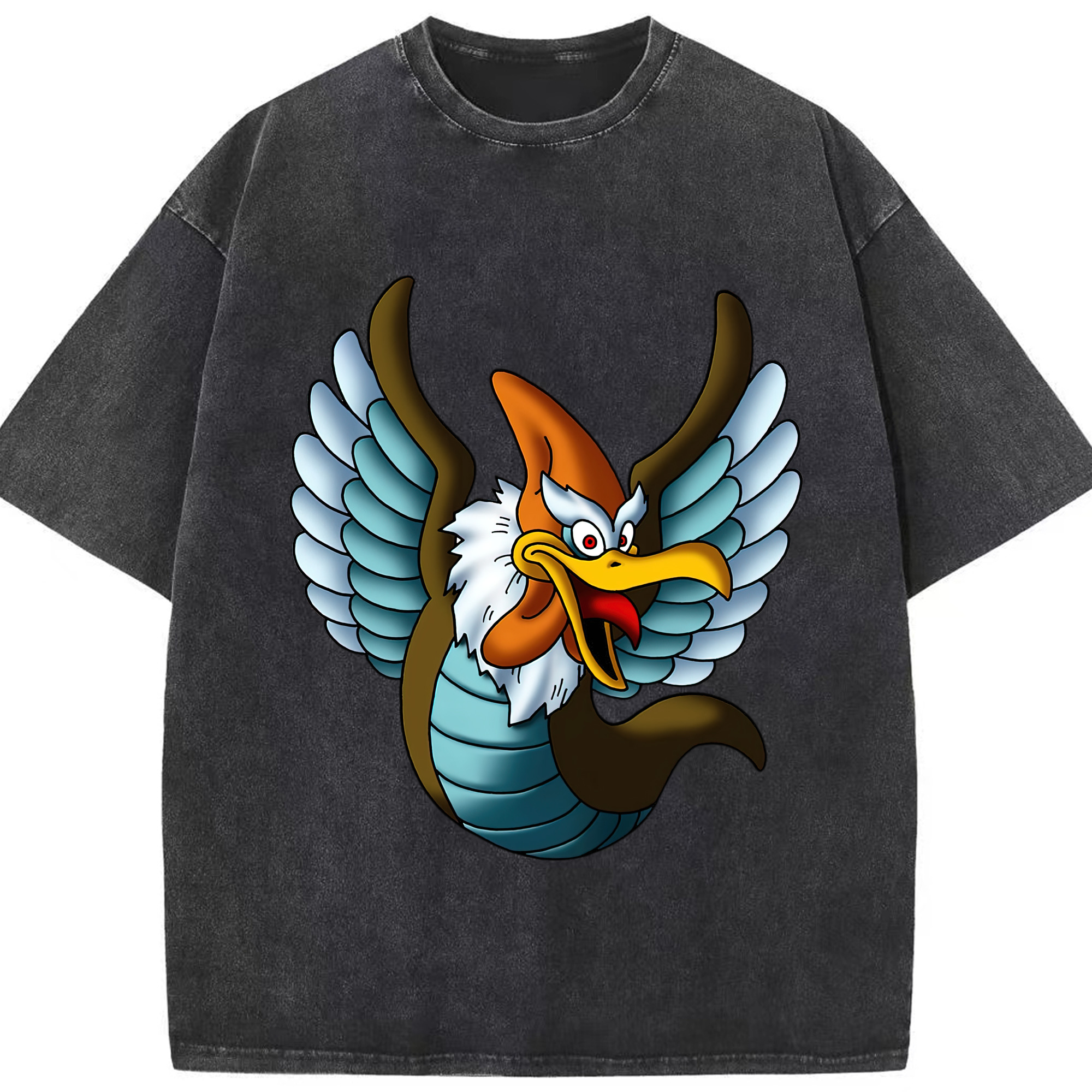 （画像用） ドラゴンクエスト Doragon Kuesuto Dragon Quest 綿100% ヴィンテージ風 半袖Tシャツ（フロントプリント）