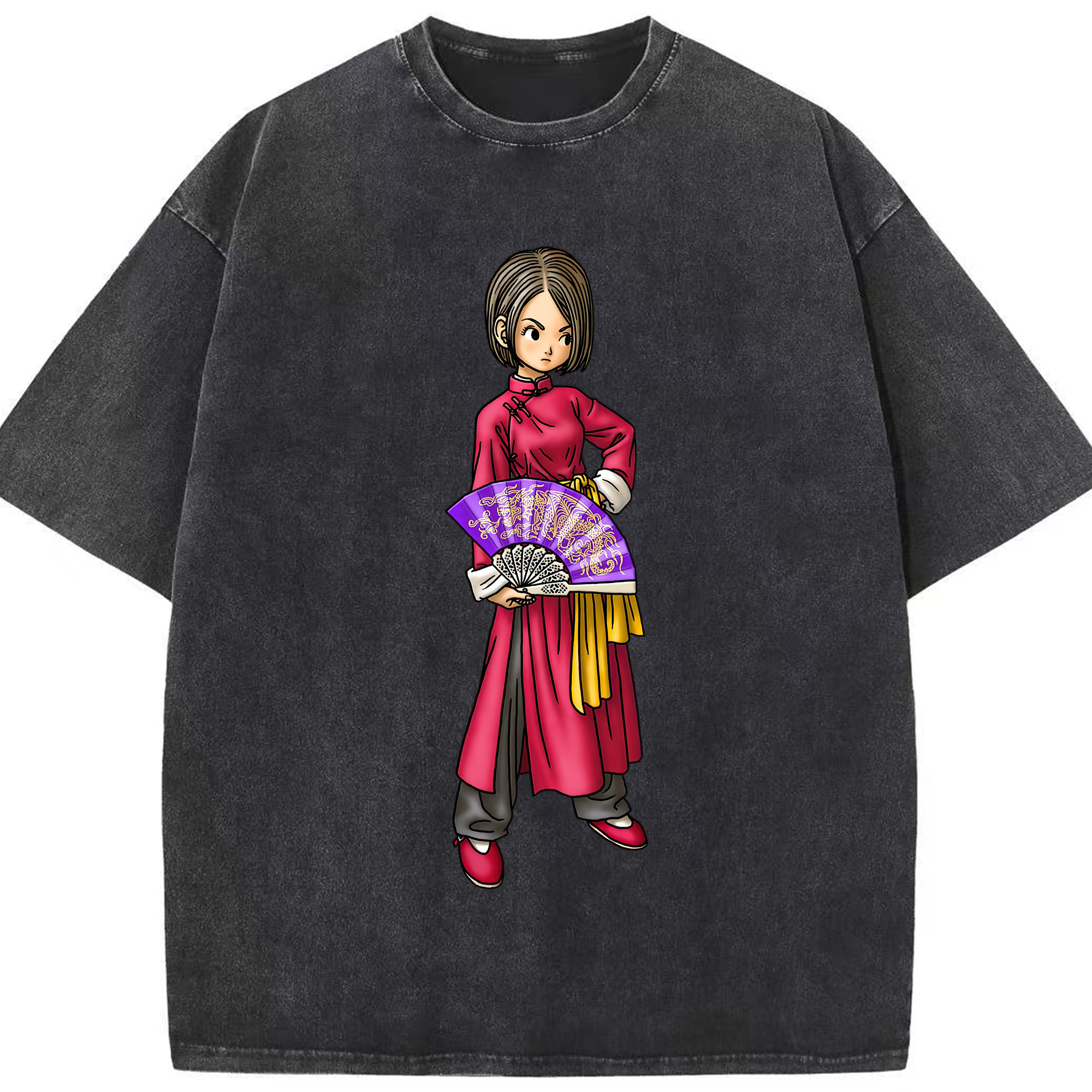 （画像用） ドラゴンクエスト Doragon Kuesuto Dragon Quest 綿100% ヴィンテージ風 半袖Tシャツ（フロントプリント）
