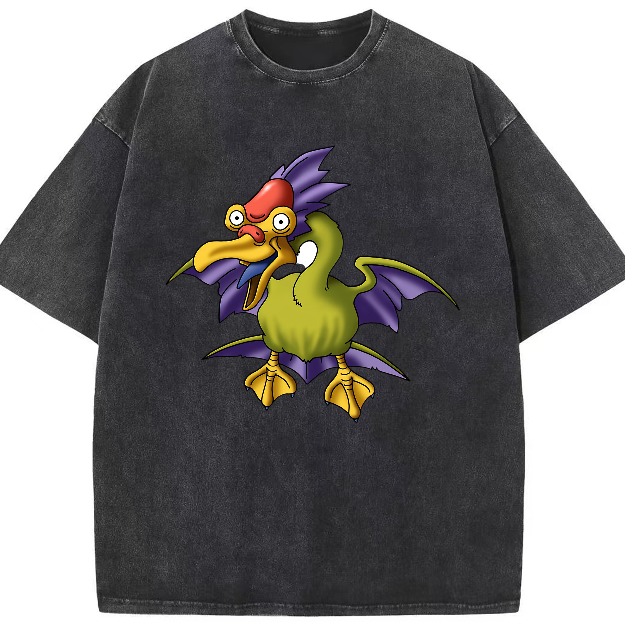 （画像用） ドラゴンクエスト Doragon Kuesuto Dragon Quest 綿100% ヴィンテージ風 半袖Tシャツ（フロントプリント）