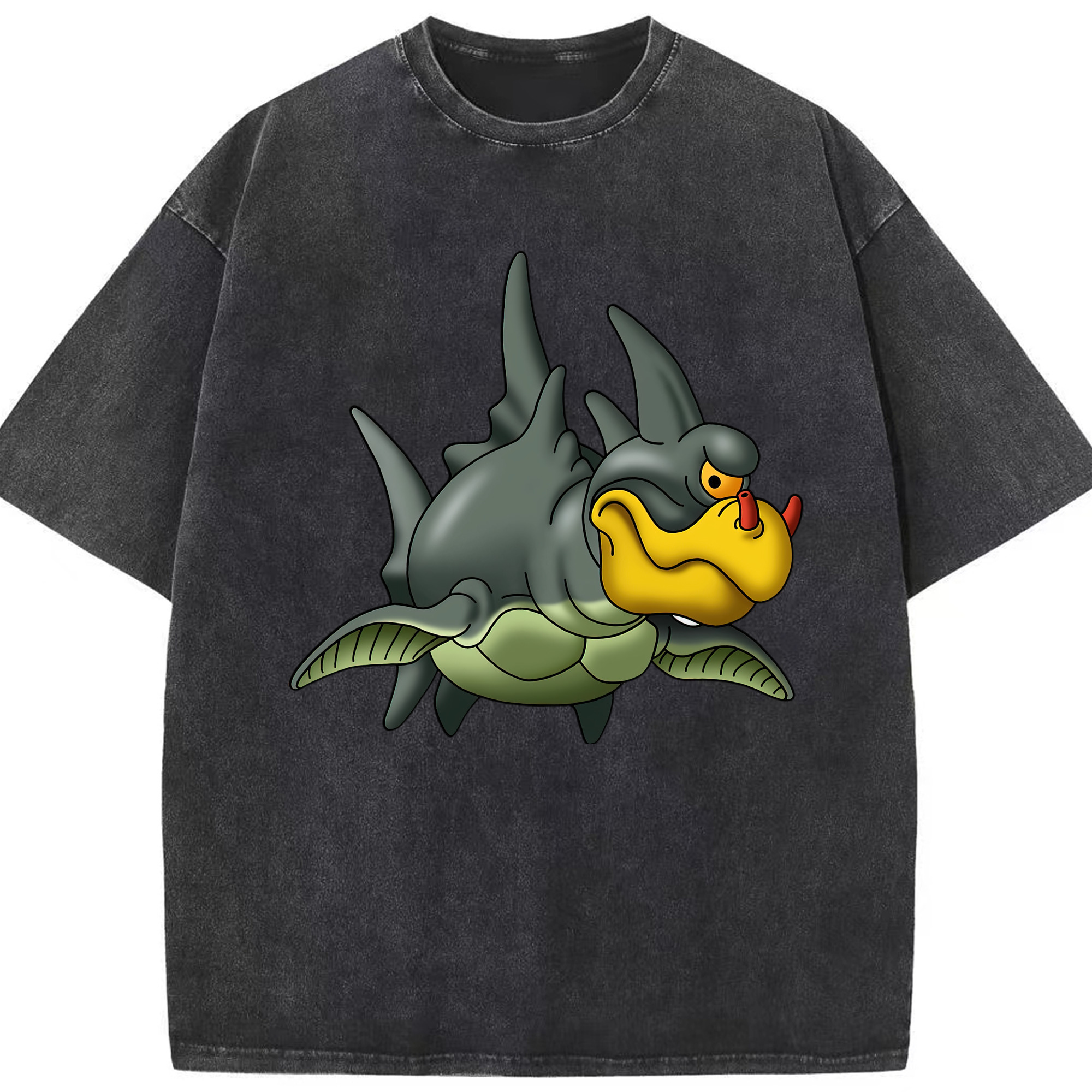 （画像用） ドラゴンクエスト Doragon Kuesuto Dragon Quest 綿100% ヴィンテージ風 半袖Tシャツ（フロントプリント）