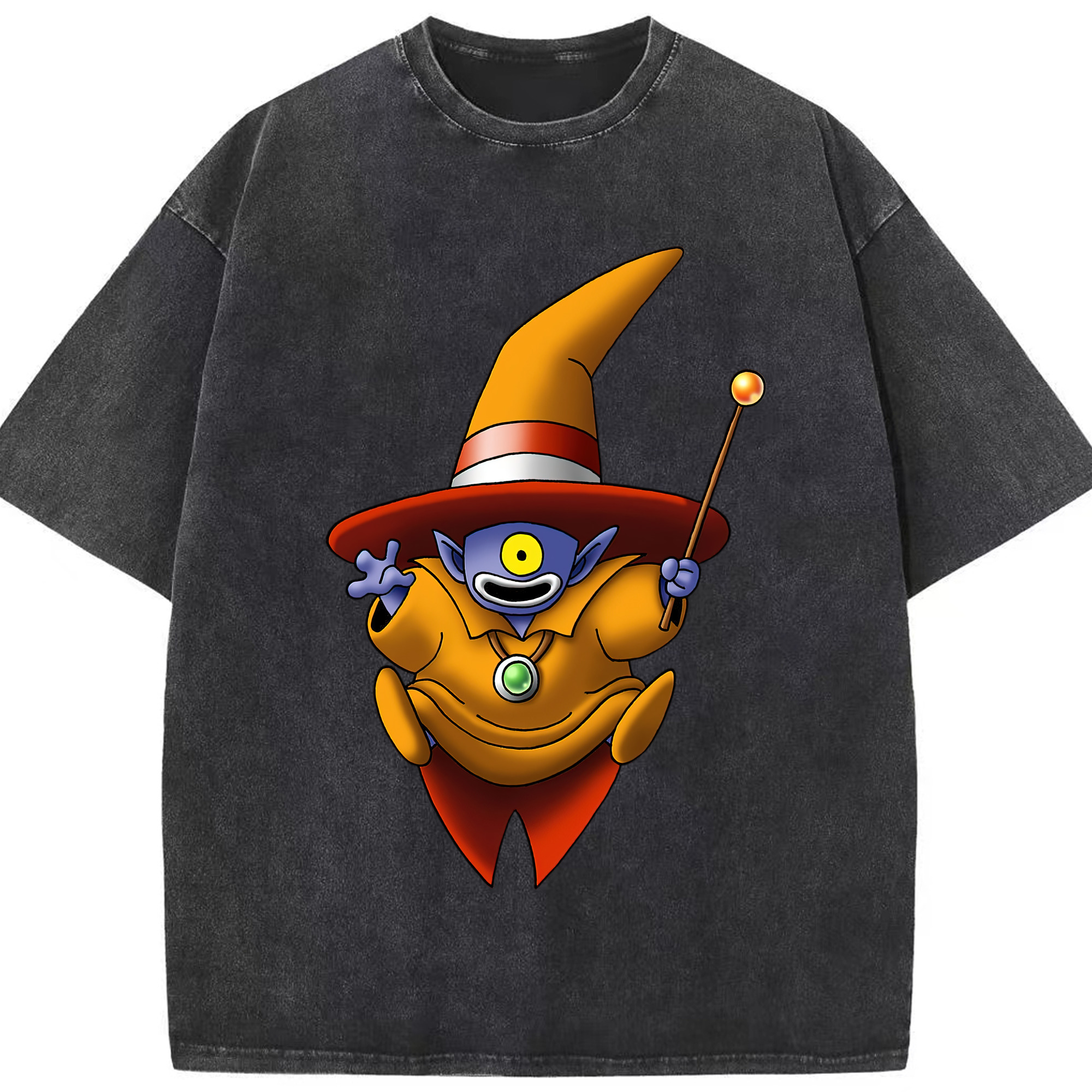 （画像用） ドラゴンクエスト Doragon Kuesuto Dragon Quest 綿100% ヴィンテージ風 半袖Tシャツ（フロントプリント）