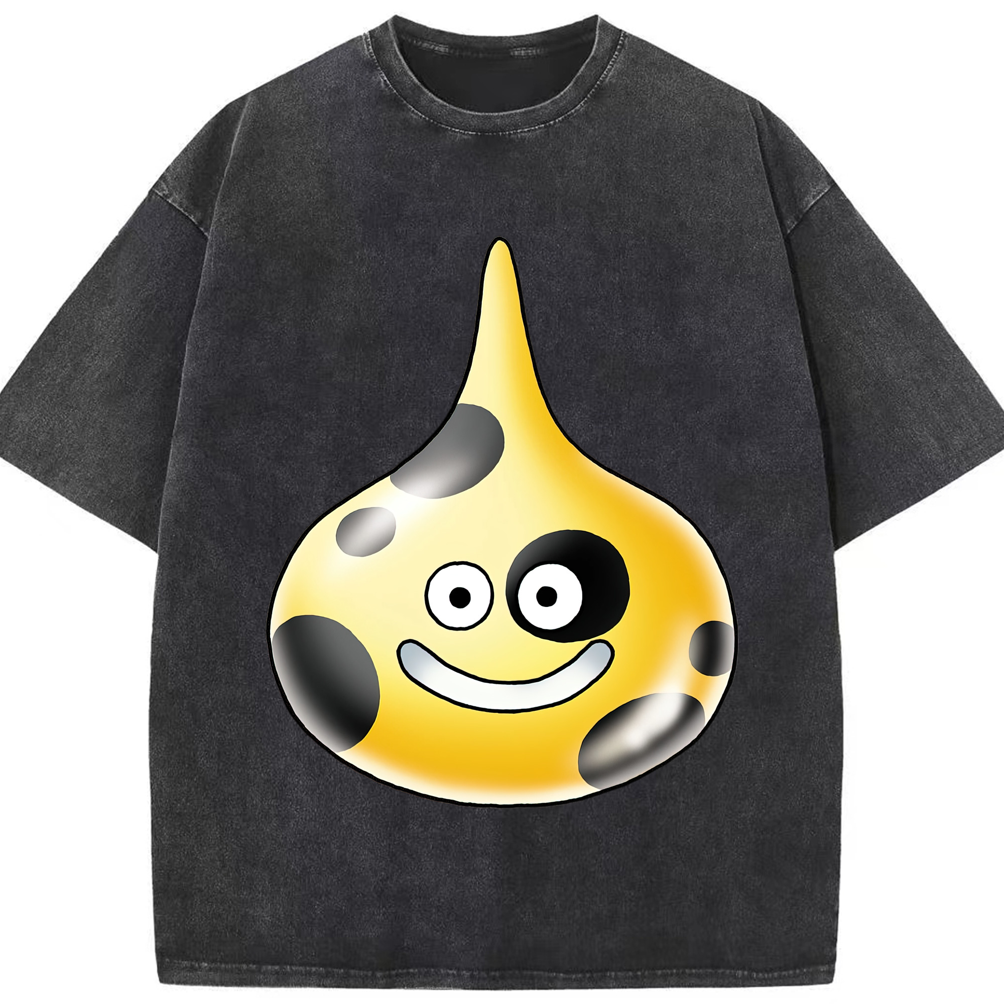 （画像用） ドラゴンクエスト Doragon Kuesuto Dragon Quest 綿100% ヴィンテージ風 半袖Tシャツ（フロントプリント）