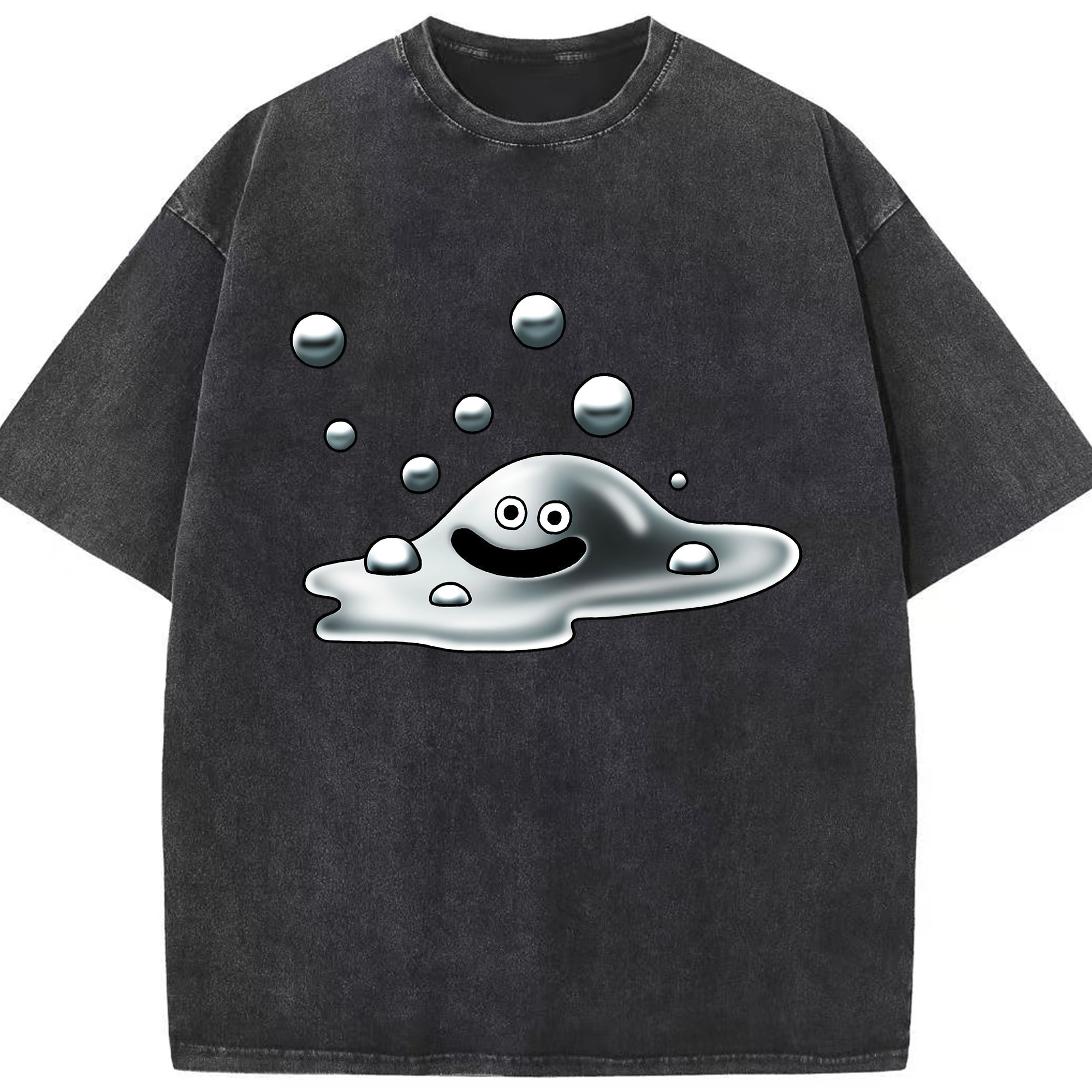 （画像用） ドラゴンクエスト Doragon Kuesuto Dragon Quest 綿100% ヴィンテージ風 半袖Tシャツ（フロントプリント）