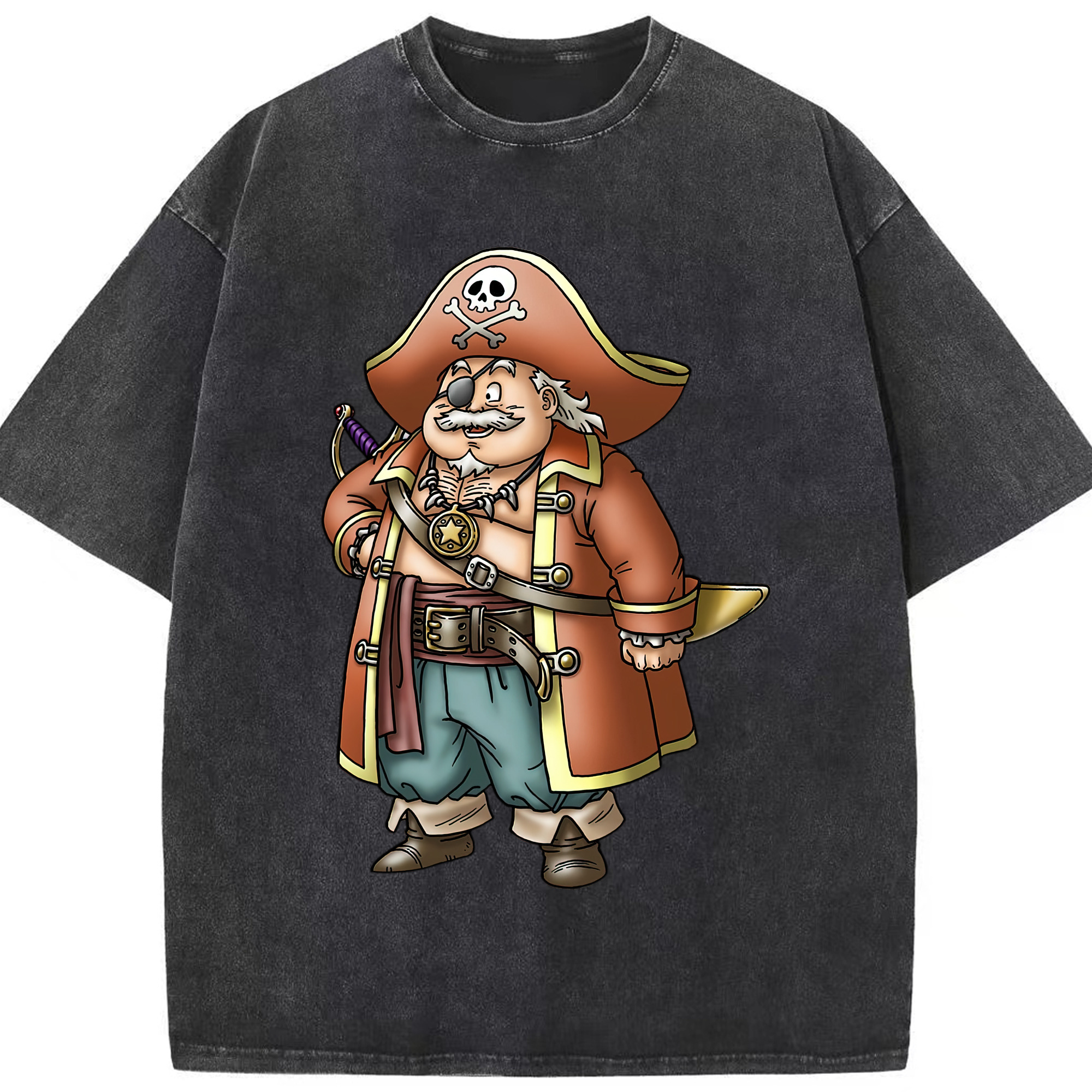 （画像用） ドラゴンクエスト Doragon Kuesuto Dragon Quest 綿100% ヴィンテージ風 半袖Tシャツ（フロントプリント）