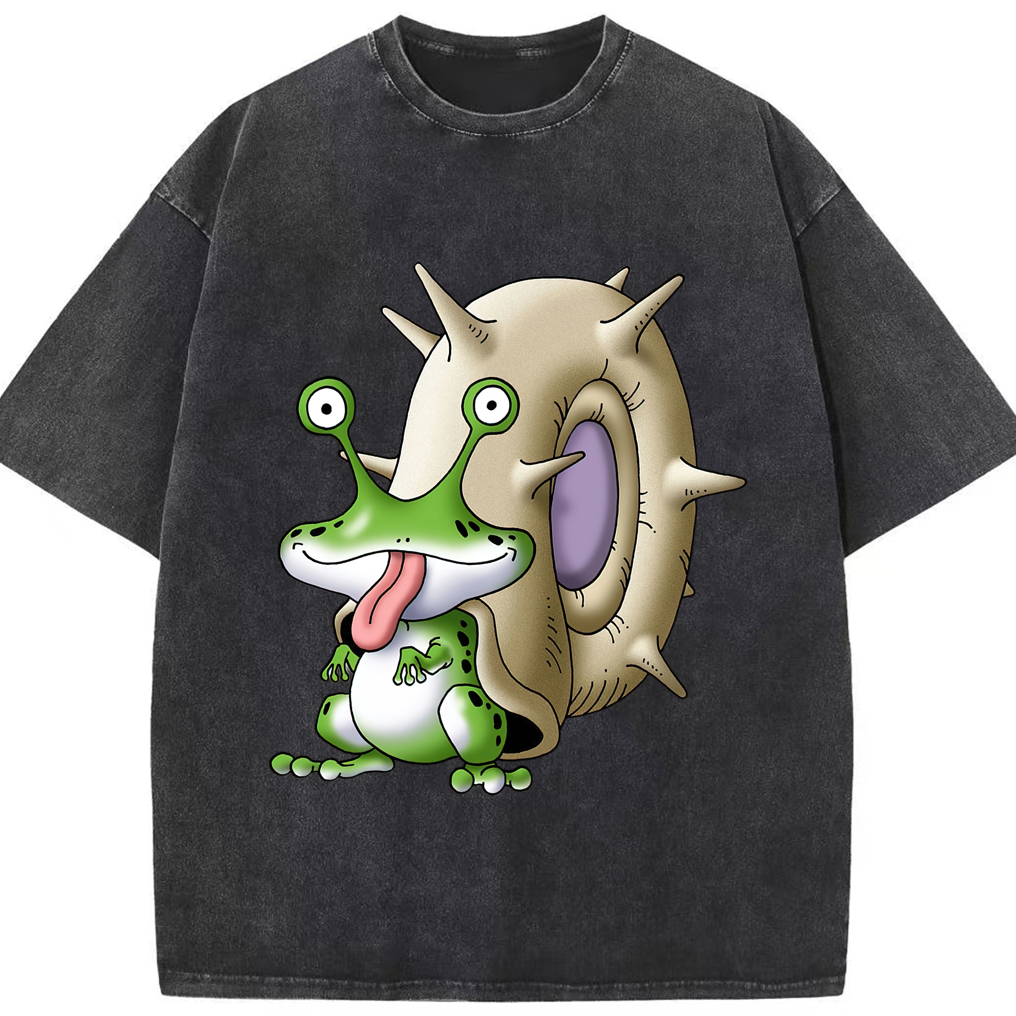 （画像用） ドラゴンクエスト Doragon Kuesuto Dragon Quest 綿100% ヴィンテージ風 半袖Tシャツ（フロントプリント）