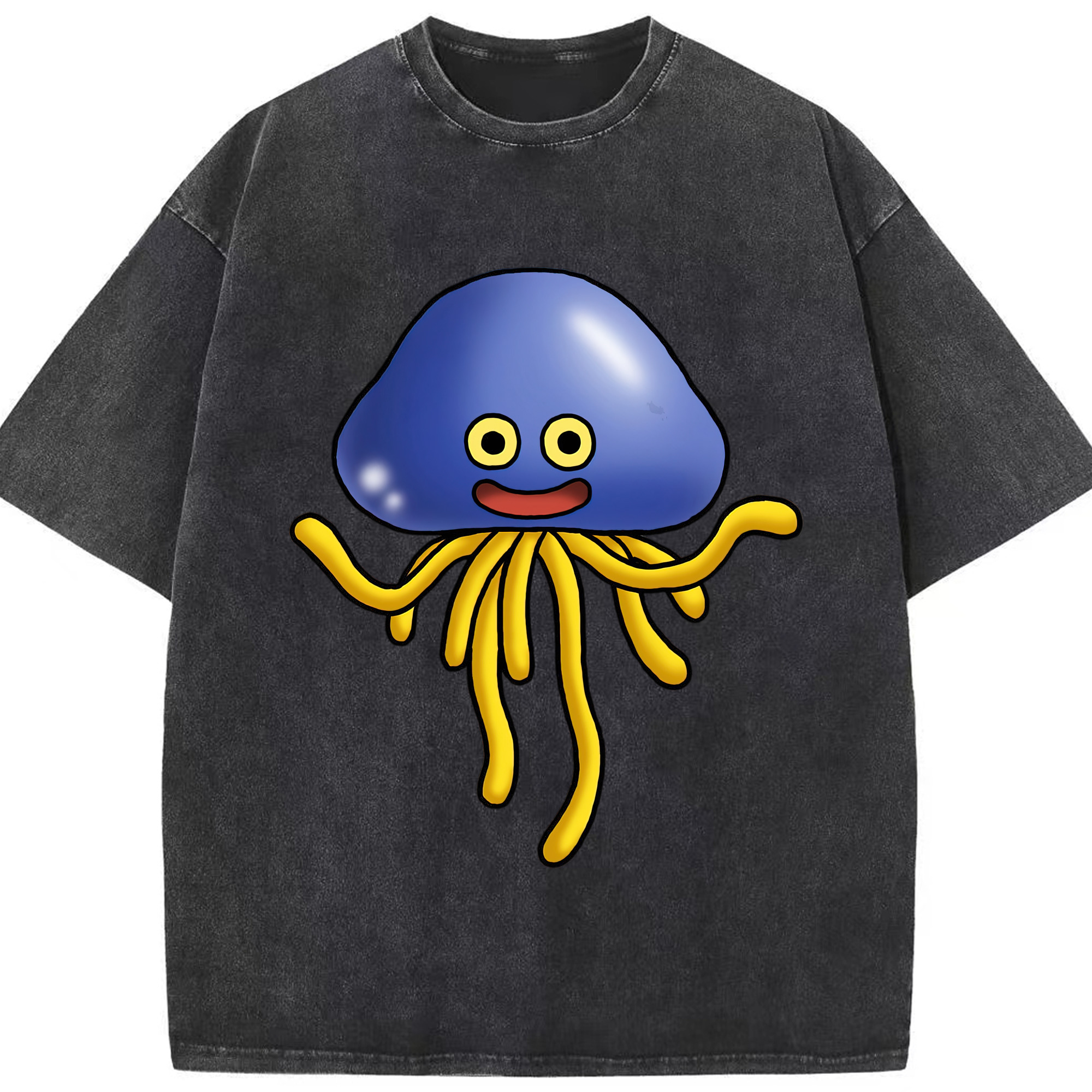 （画像用） ドラゴンクエスト Doragon Kuesuto Dragon Quest 綿100% ヴィンテージ風 半袖Tシャツ（フロントプリント）